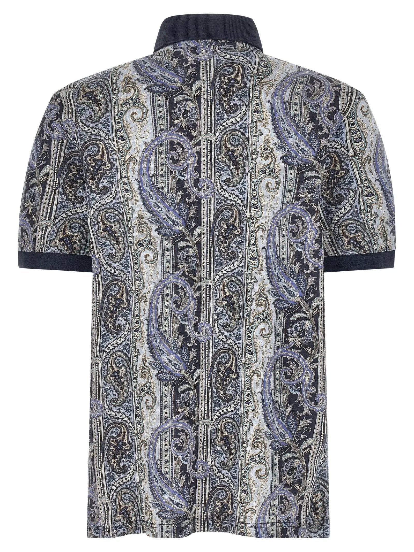 Etro Blue Cotton Polo Shirt