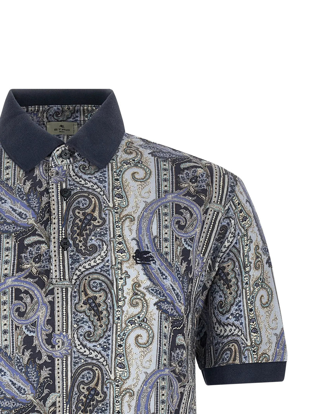 Etro Blue Cotton Polo Shirt