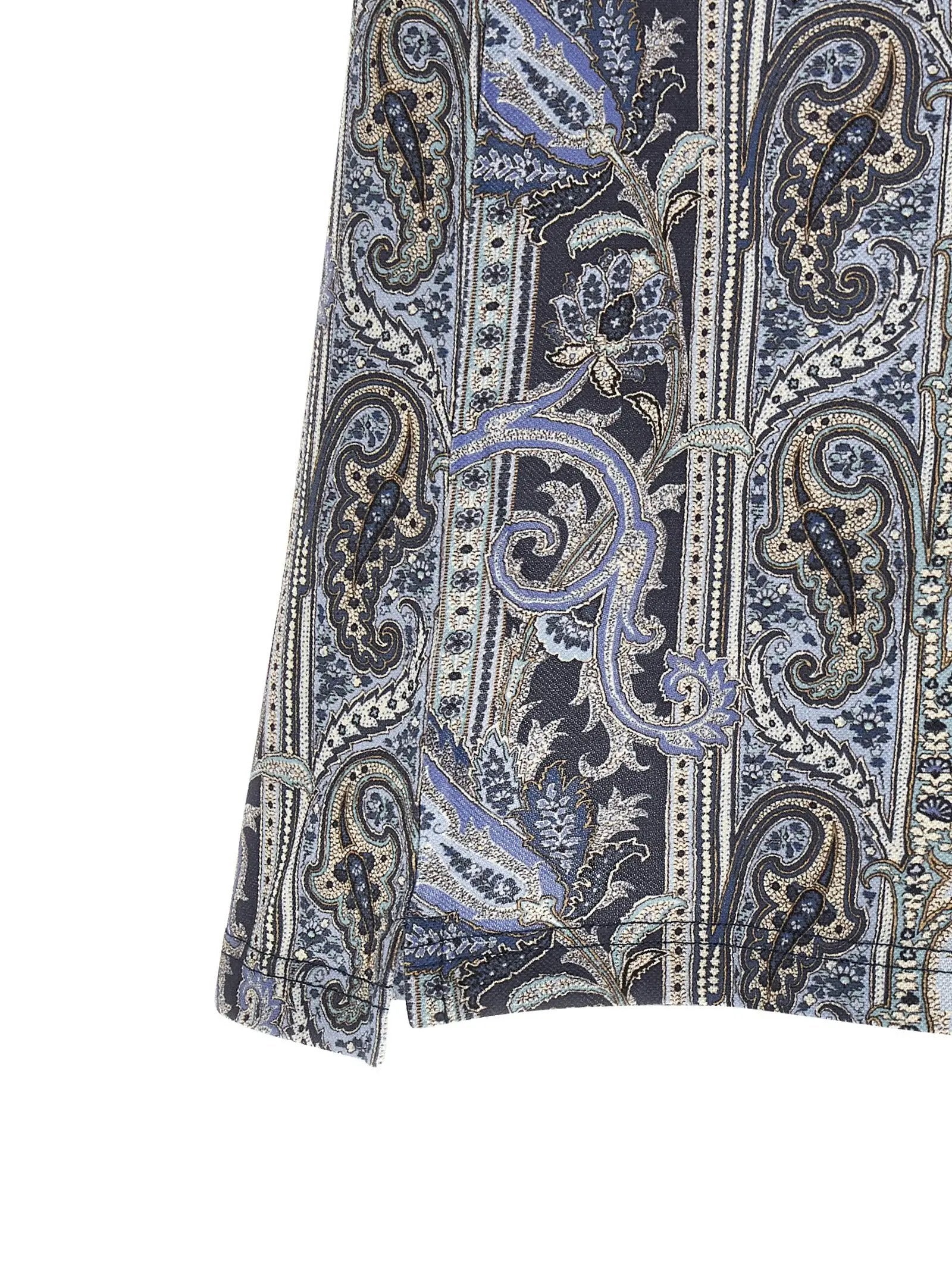 Etro Blue Cotton Polo Shirt