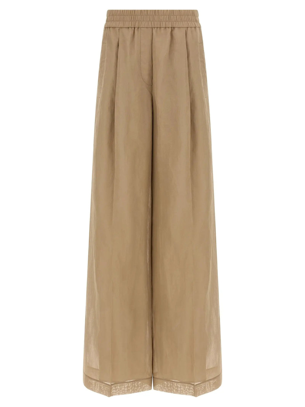Brunello Cucinelli Beige Cotton Casual Pants