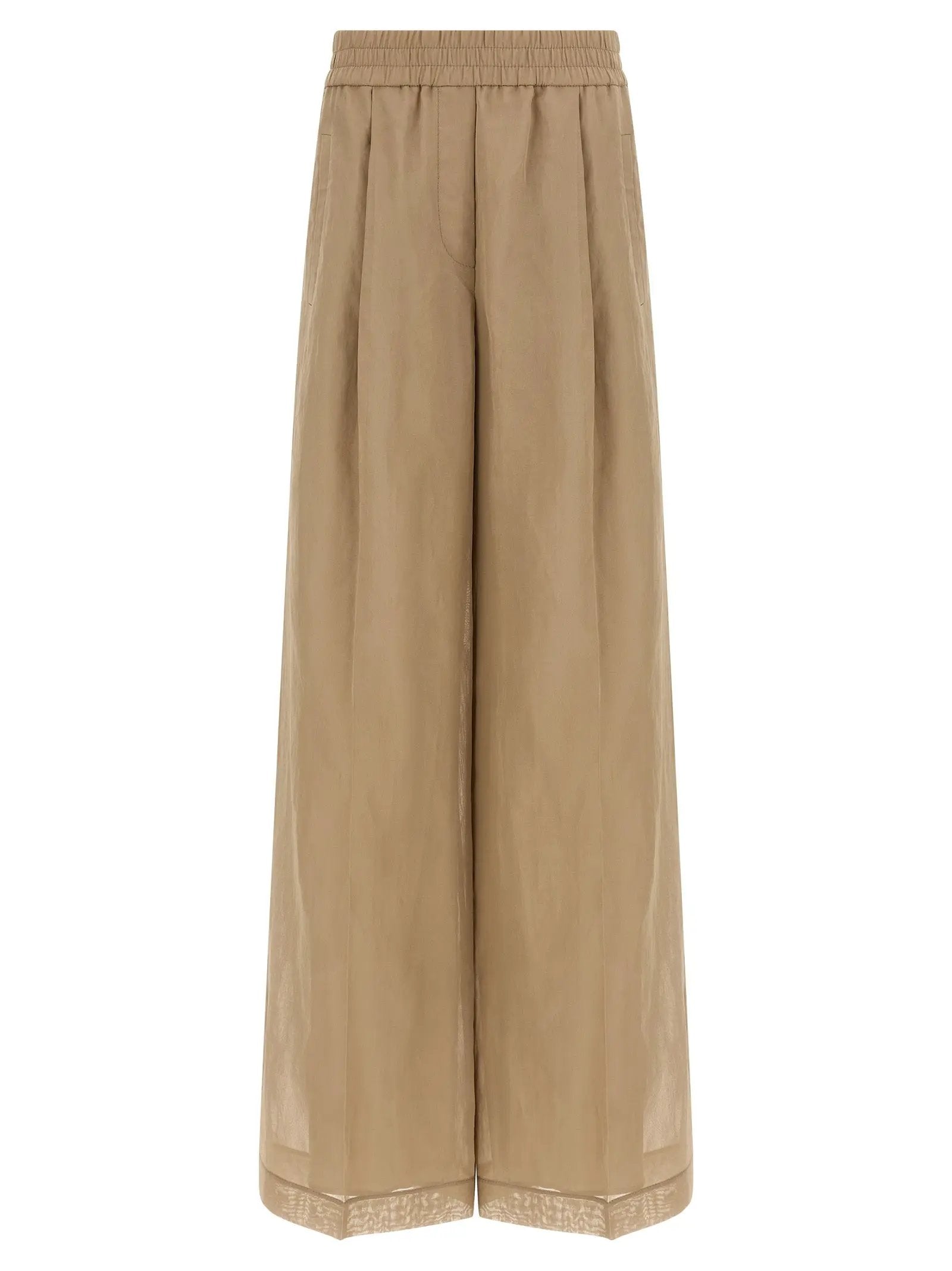 Brunello Cucinelli Beige Cotton Casual Pants