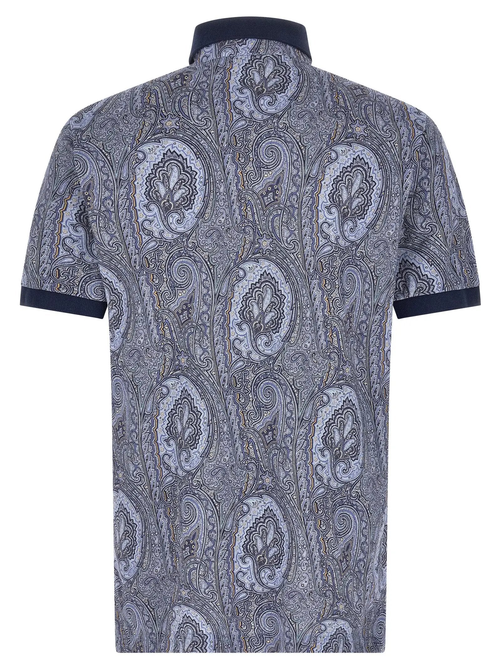 Etro Blue Cotton Polo Shirt