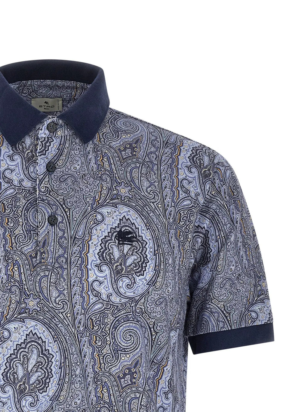 Etro Blue Cotton Polo Shirt