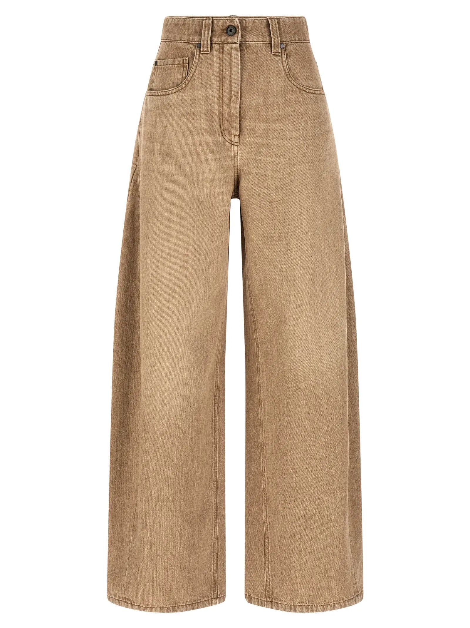 Brunello Cucinelli Beige Cotton Jeans Denim