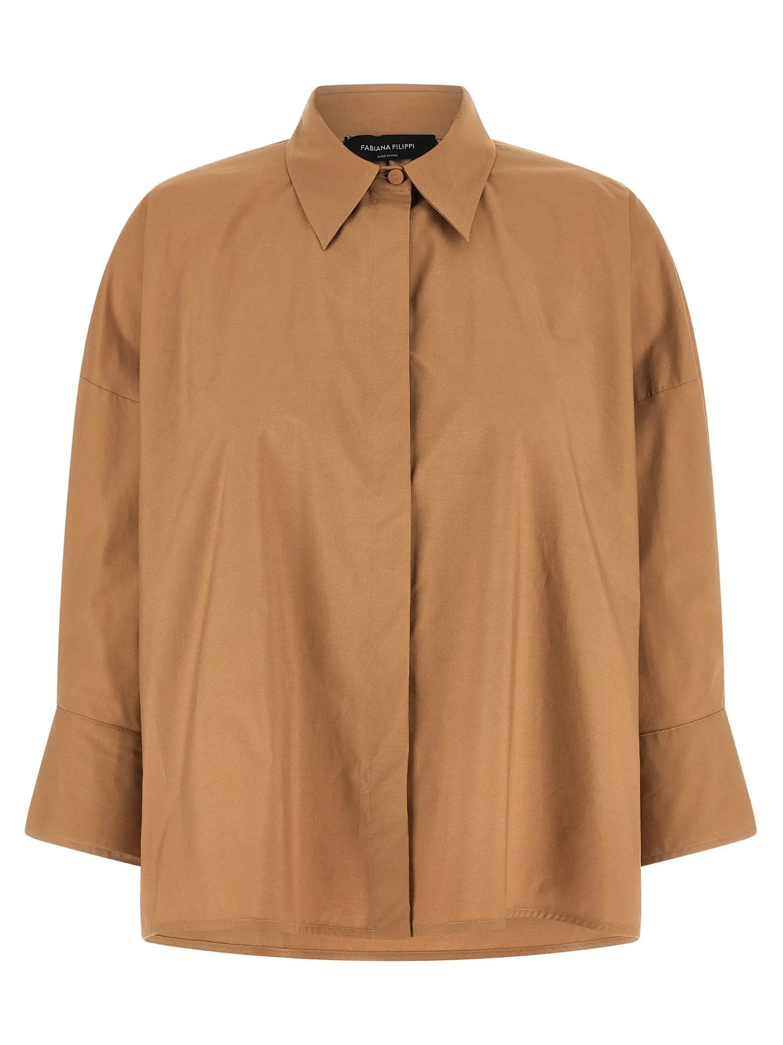 Fabiana Filippi Brown Cotton Blouse