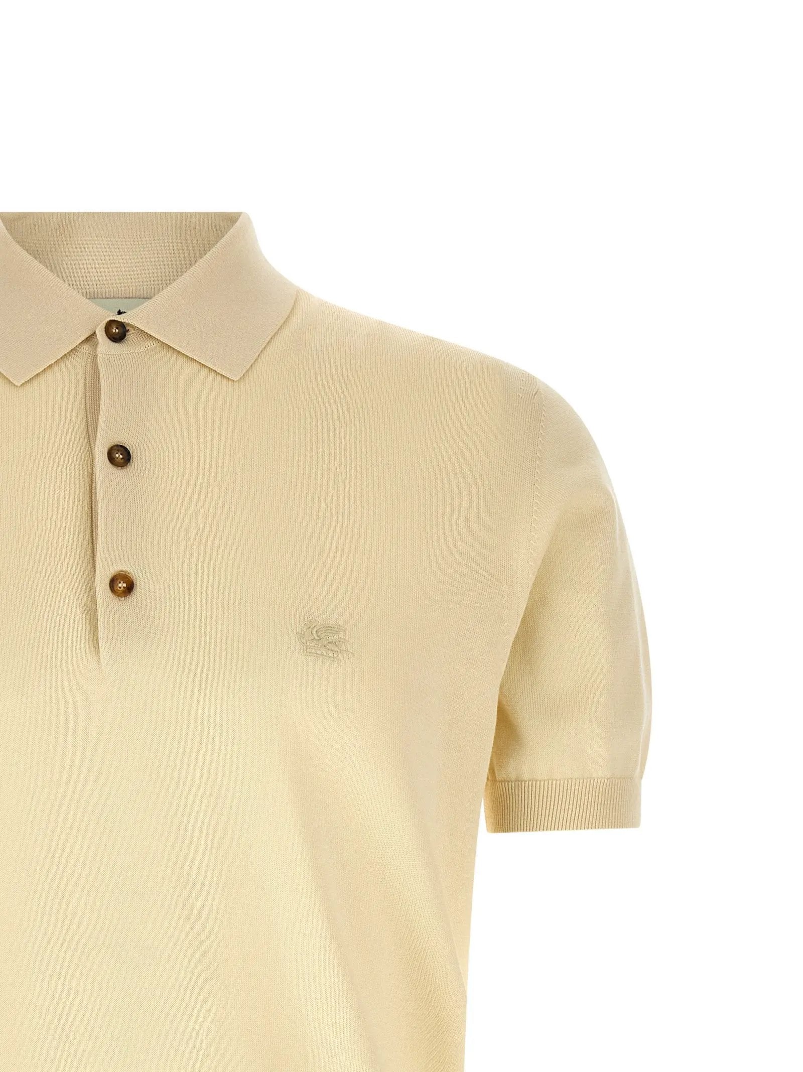 Etro Beige Cotton Polo Shirt