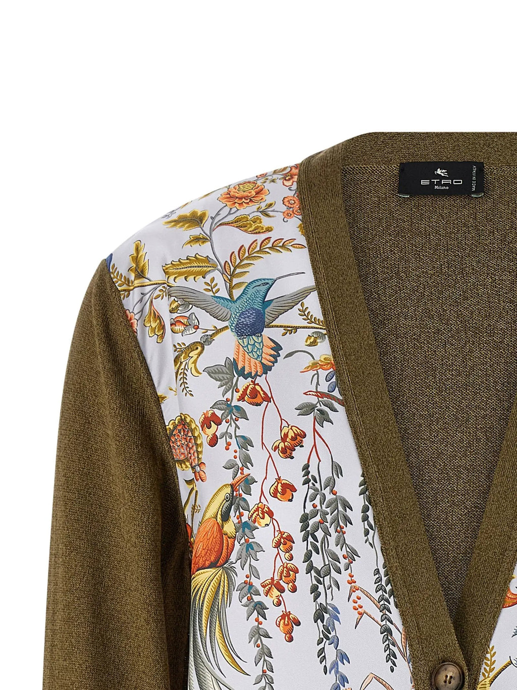 Etro Bicolor Cotton Cardigan