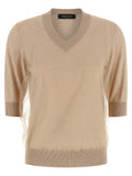 Fabiana Filippi Beige Virgin Wool Cardigan