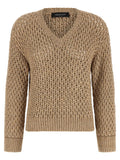 Fabiana Filippi Brown Cotton Cardigan