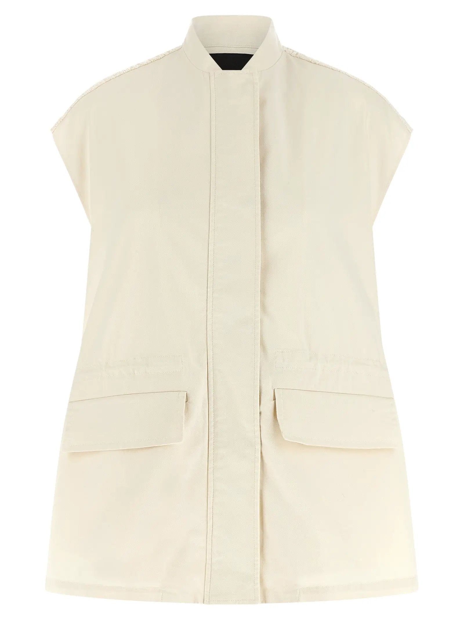 Fabiana Filippi Beige Cotton Sleeveless Jacket