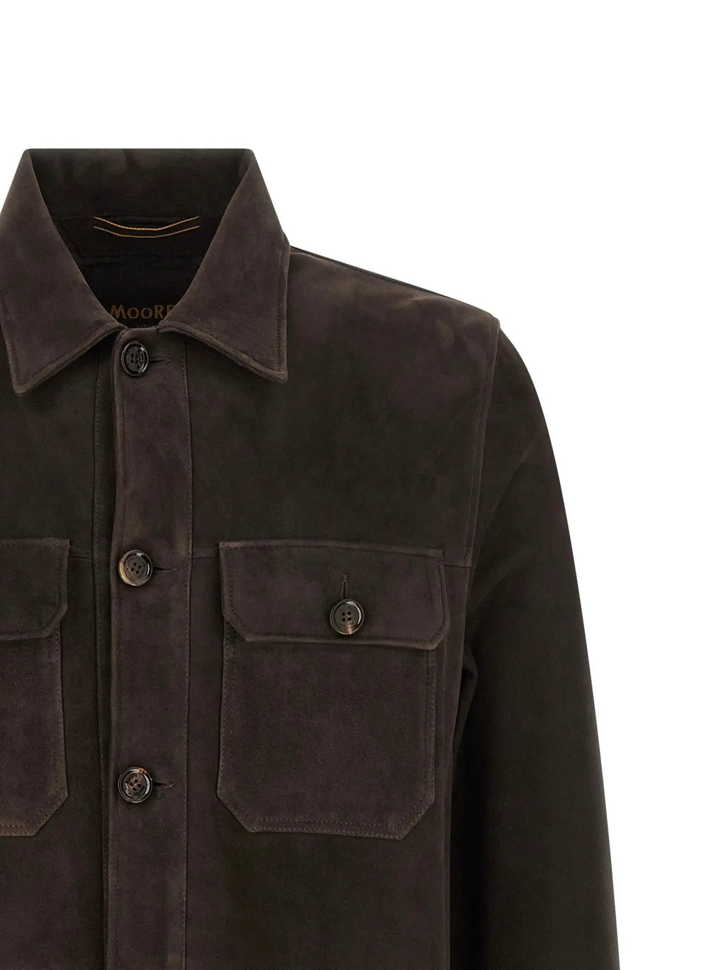 MooRER Brown Lamb Leather Leather Jacket