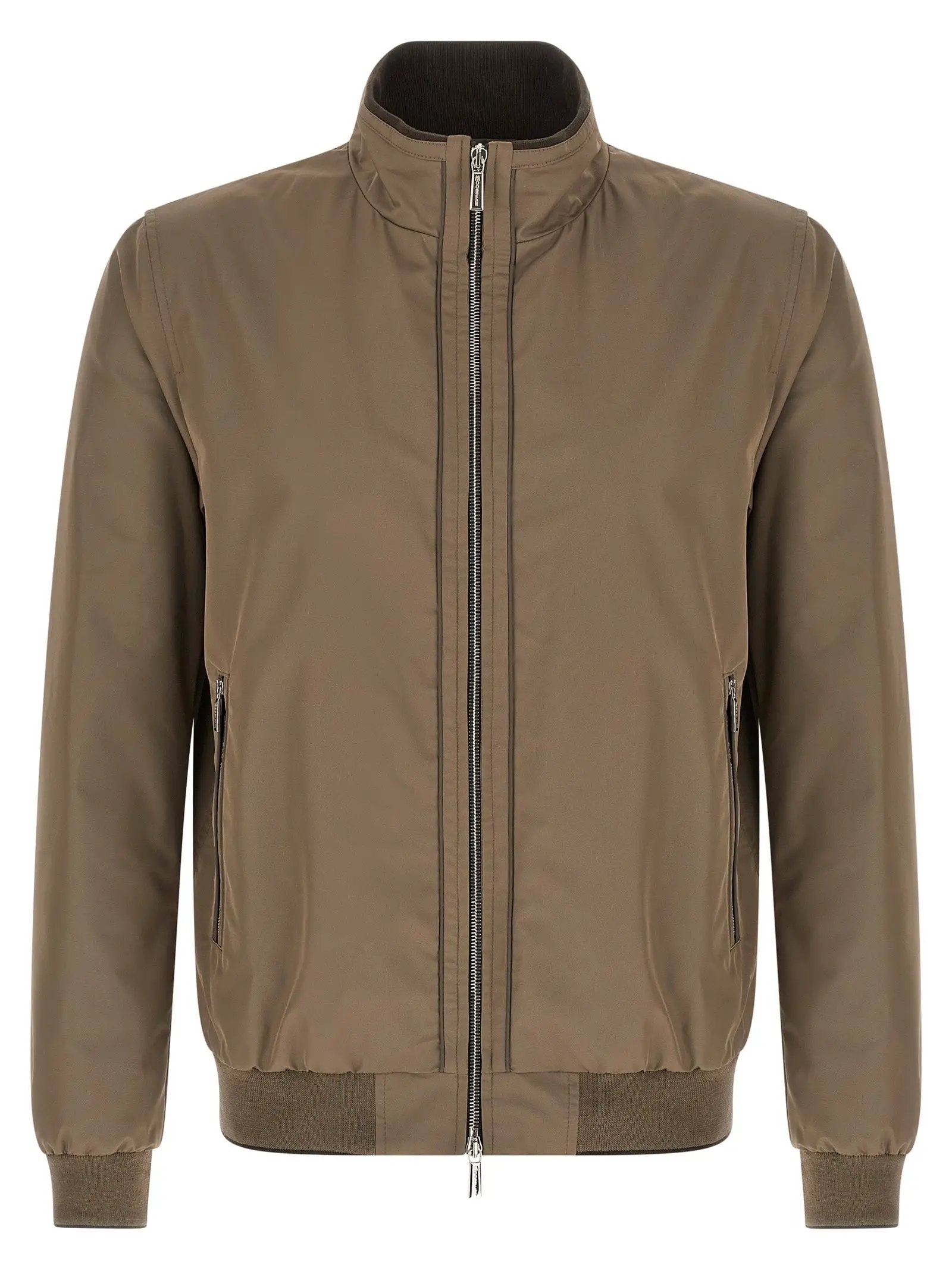 MooRER Beige Polyester Bomber