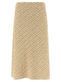 Fabiana Filippi Gold Cotton Midi Skirt