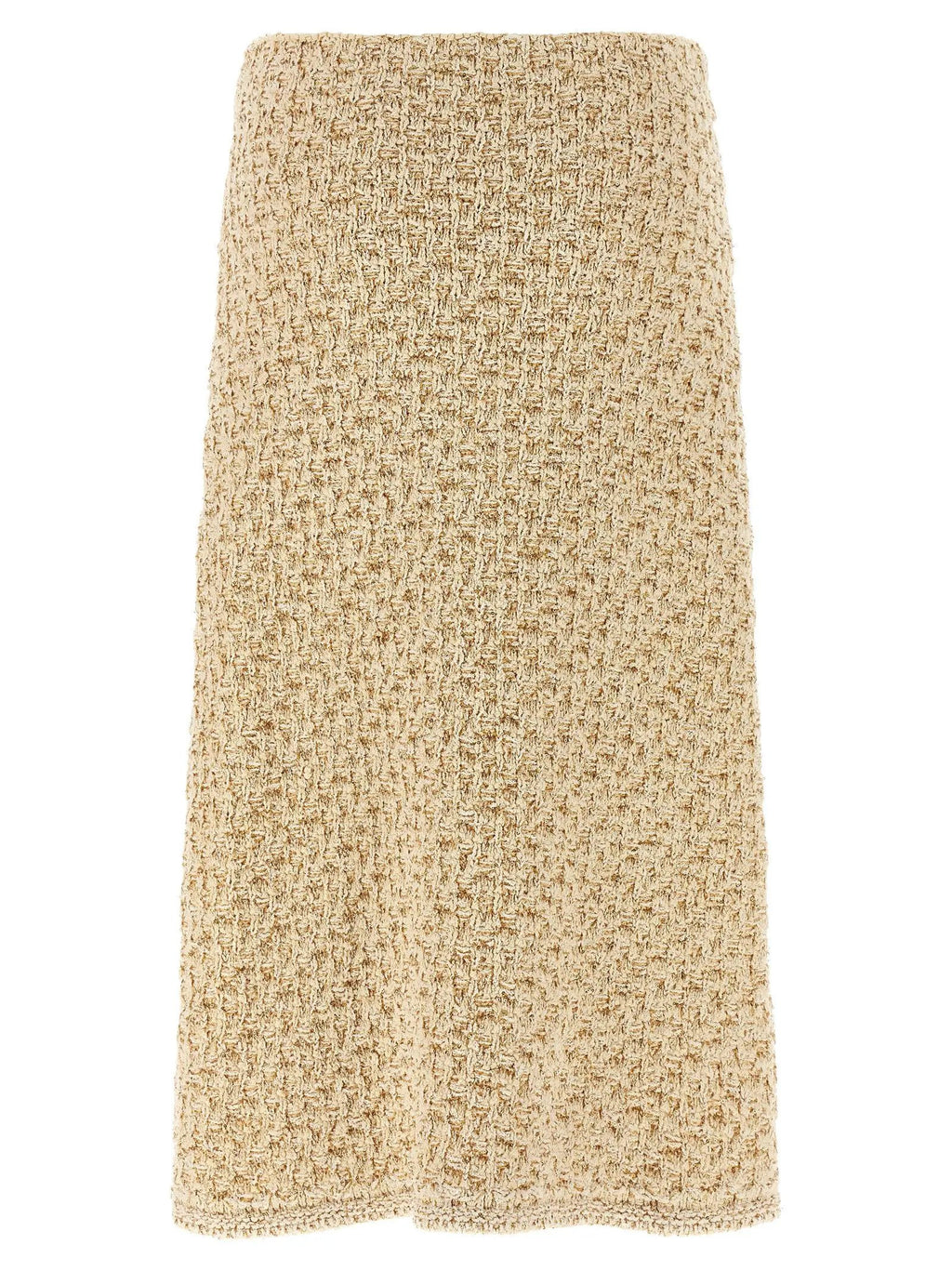 Fabiana Filippi Gold Cotton Midi Skirt