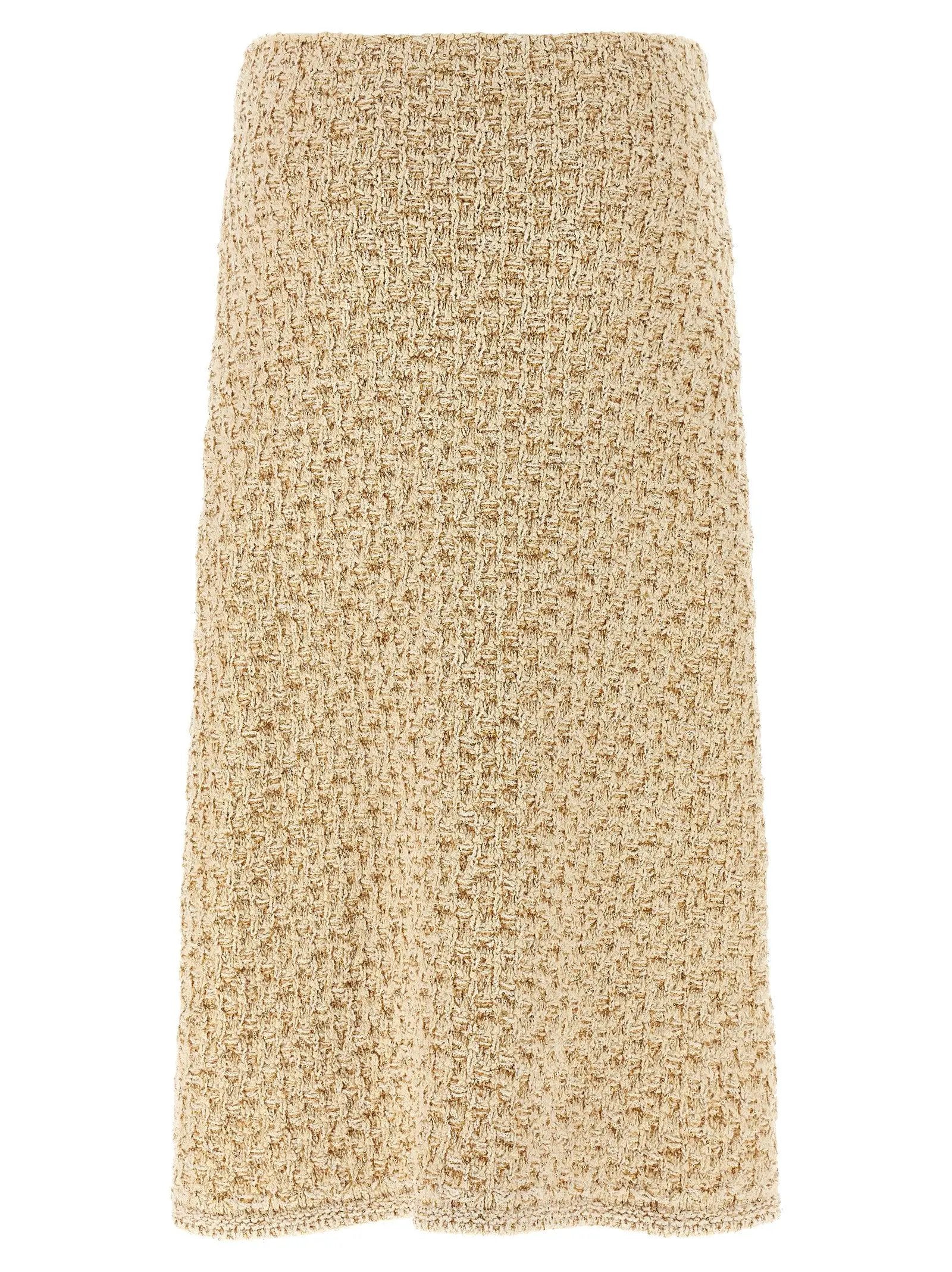 Fabiana Filippi Gold Cotton Midi Skirt