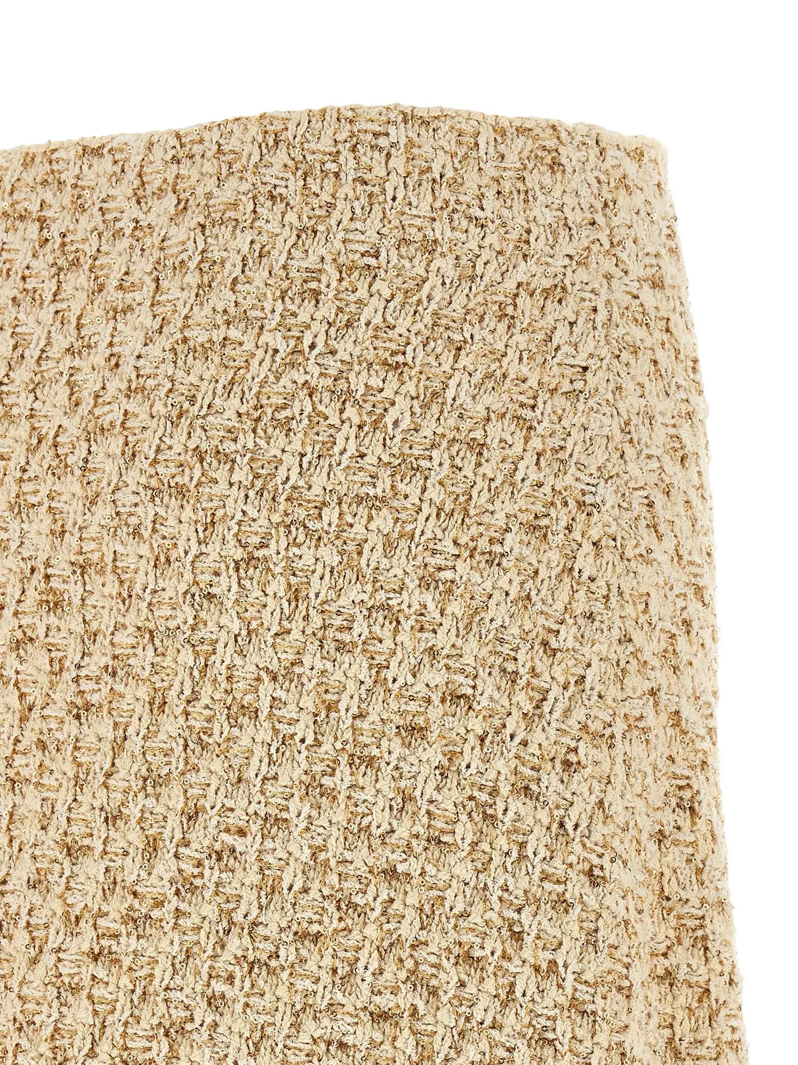 Fabiana Filippi Gold Cotton Midi Skirt