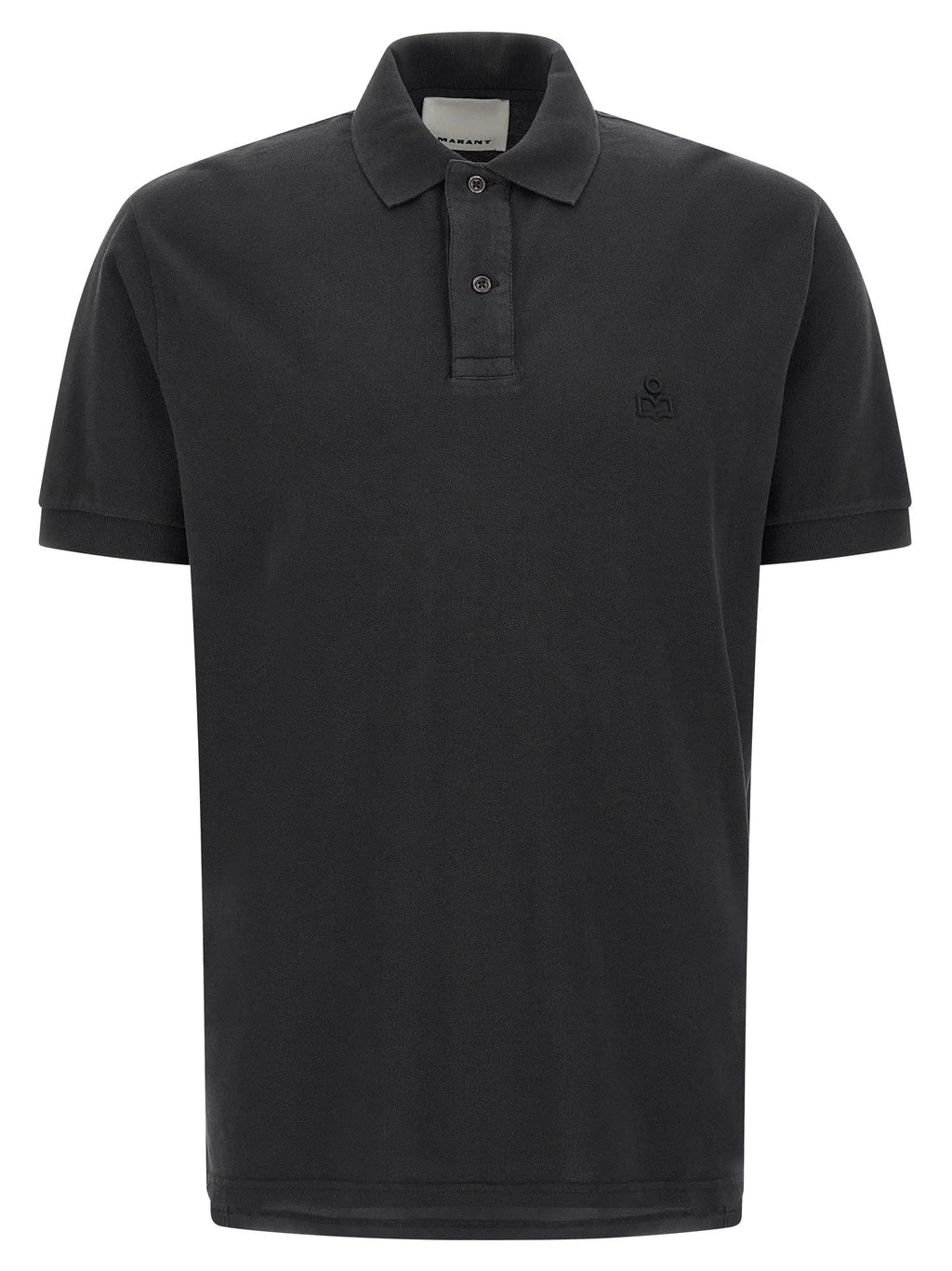 Isabel Marant Black Cotton Polo Shirt