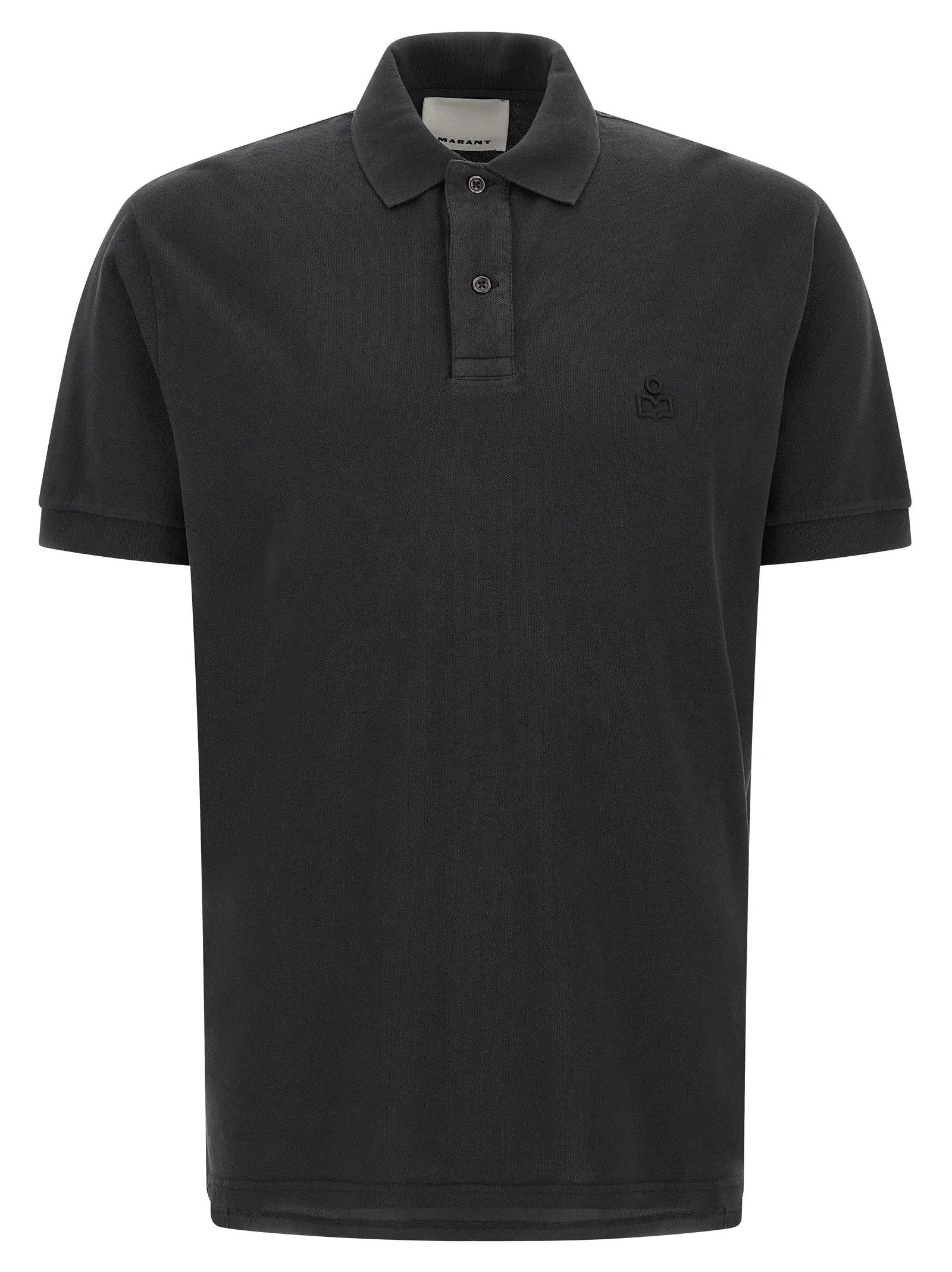 Isabel Marant Black Cotton Polo Shirt