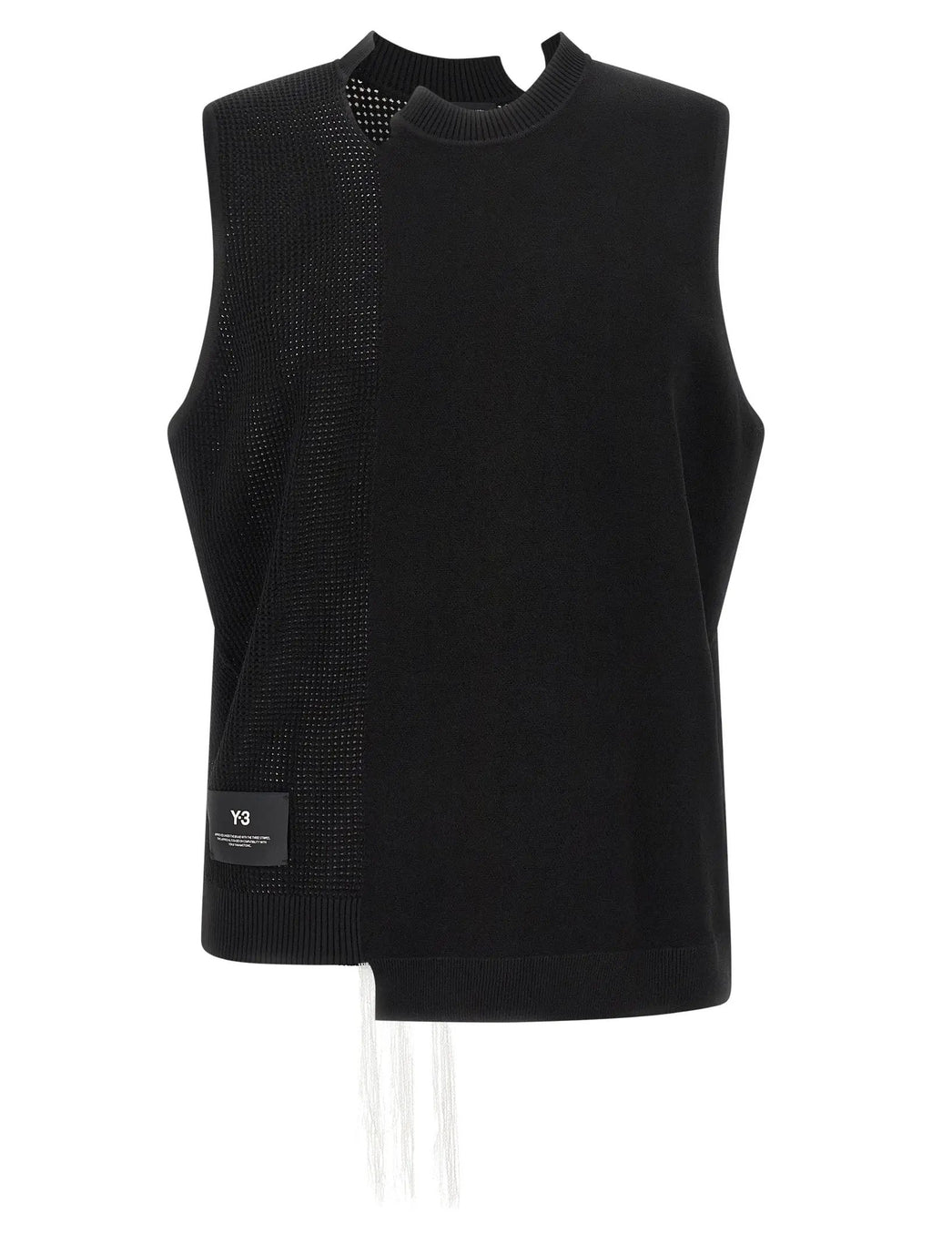 Y-3 Black Rayon Sleeveless Jacket