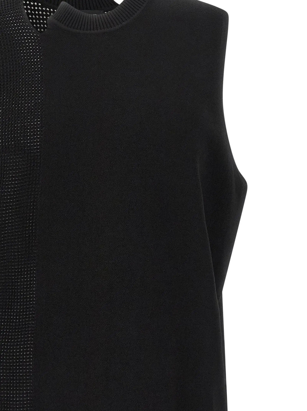 Y-3 Black Rayon Sleeveless Jacket