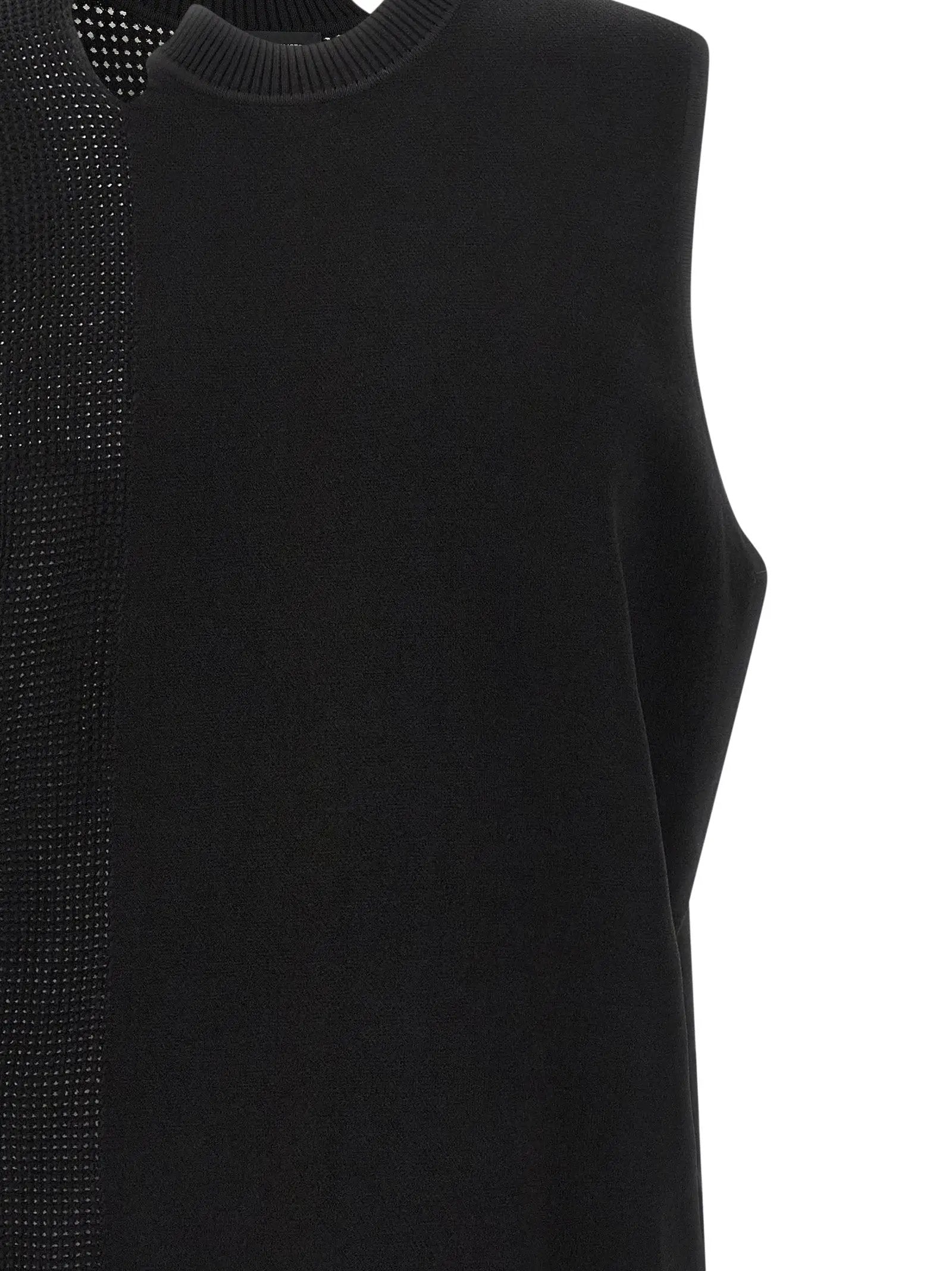 Y-3 Black Rayon Sleeveless Jacket
