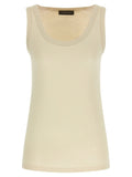 Fabiana Filippi Beige Cotton Tank Tops