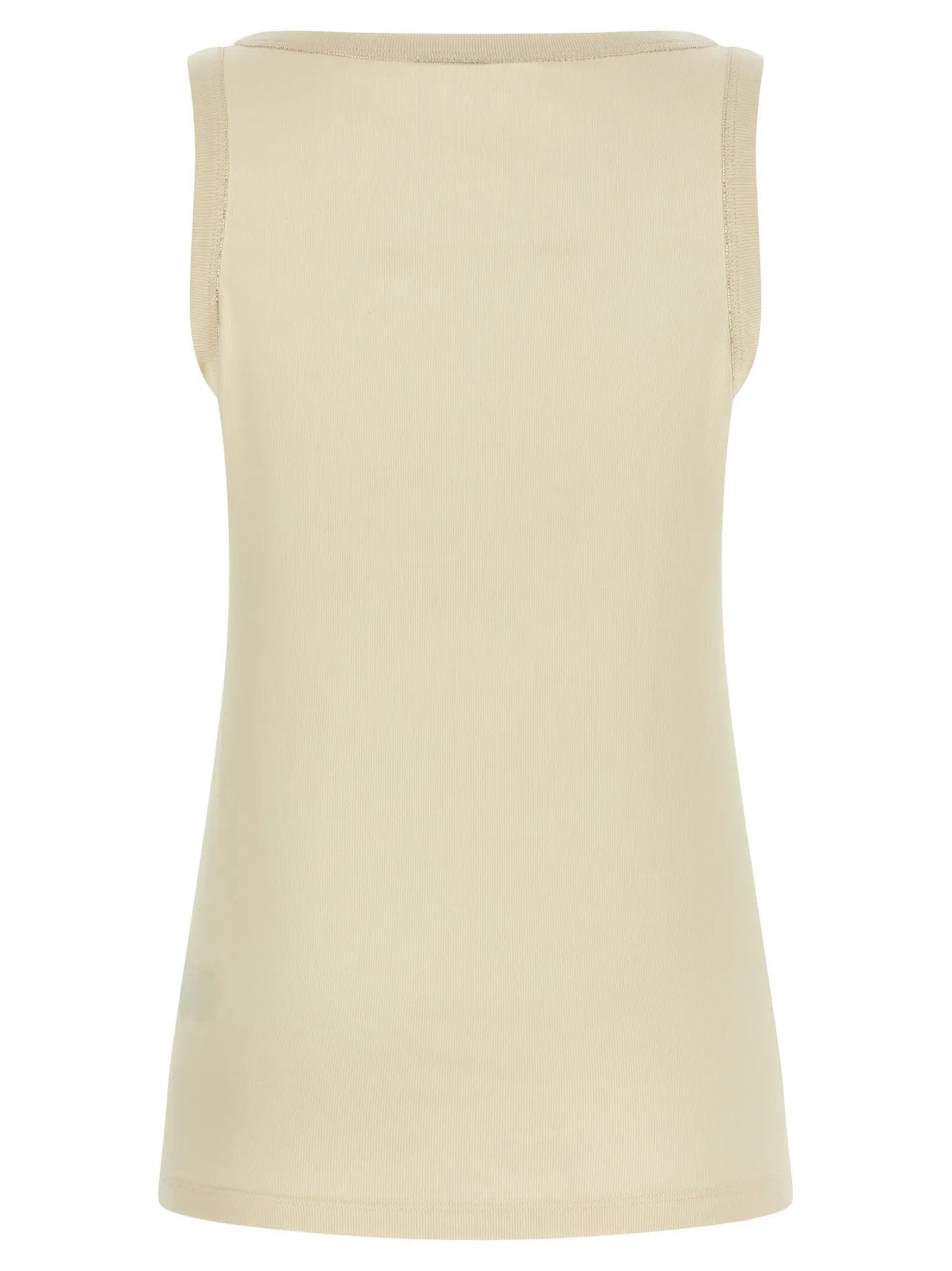 Fabiana Filippi Beige Cotton Tank Tops