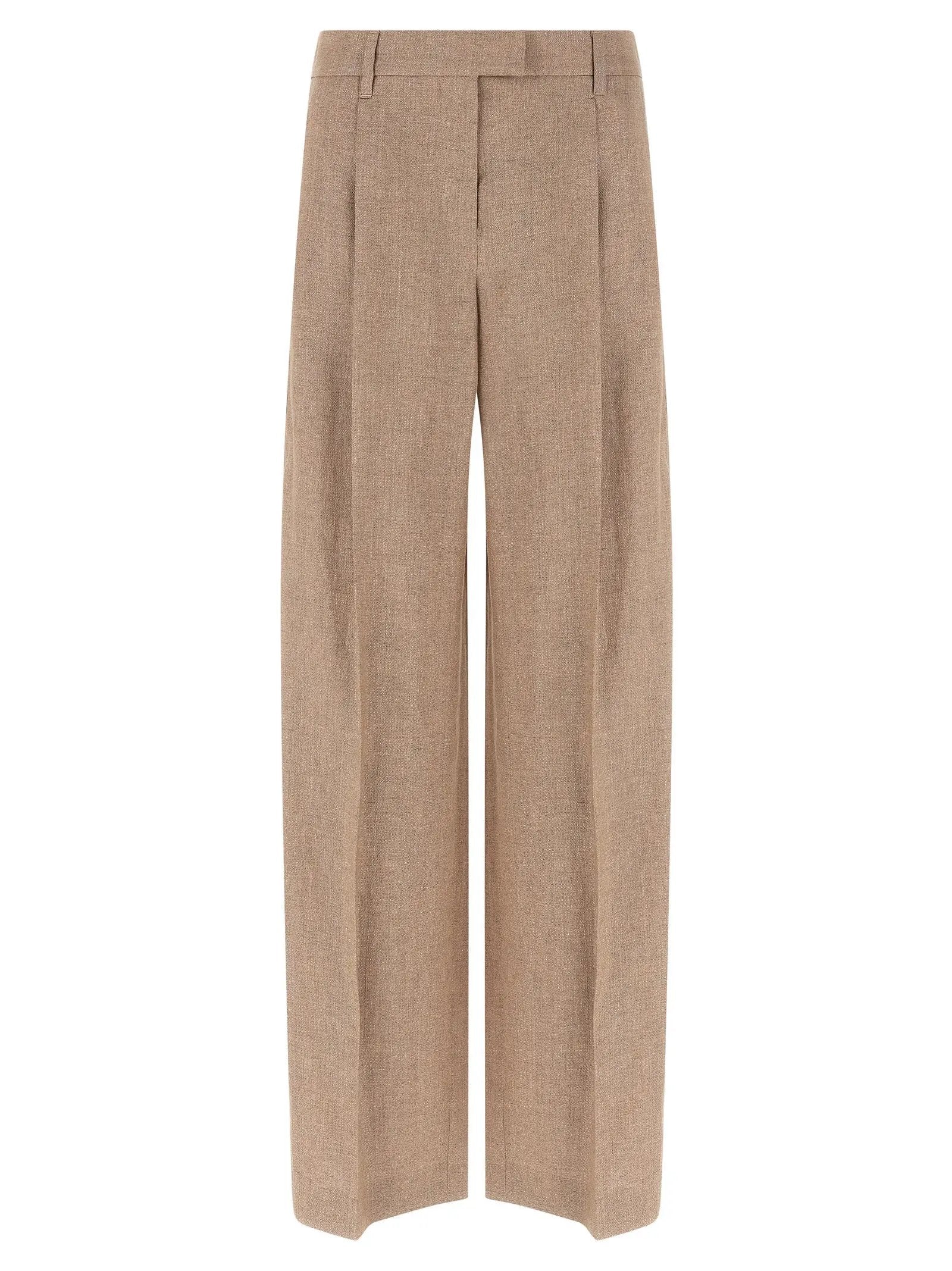 Brunello Cucinelli Multicolor Linen Flared Pants
