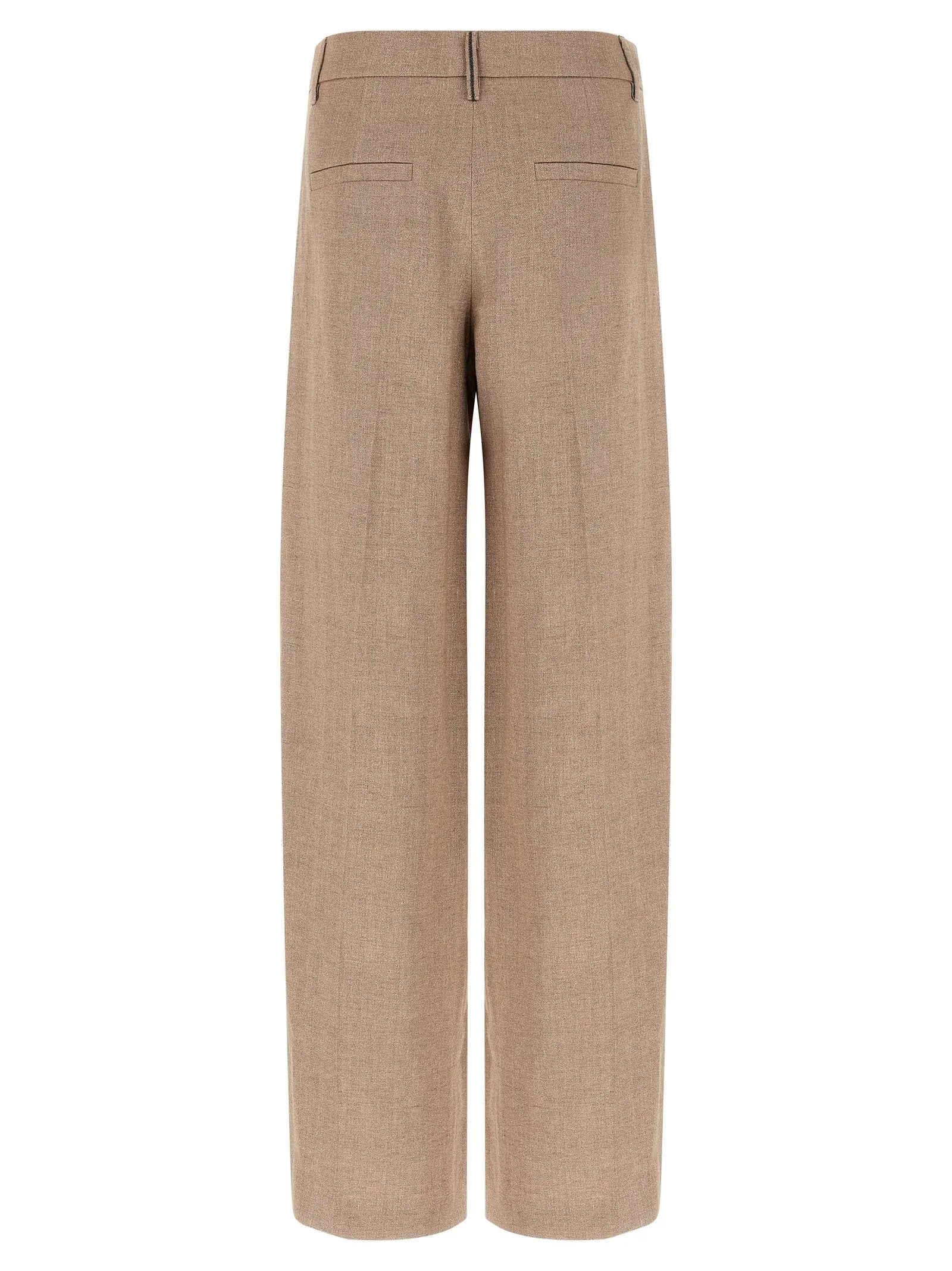 Brunello Cucinelli Multicolor Linen Flared Pants