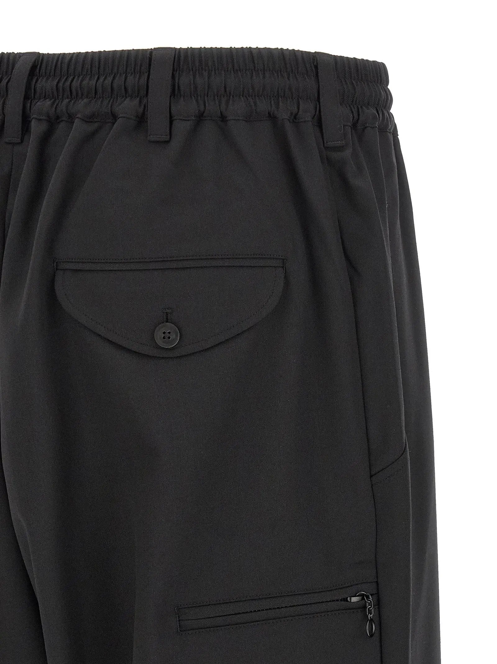 Y-3 Black Polyester Casual Pants