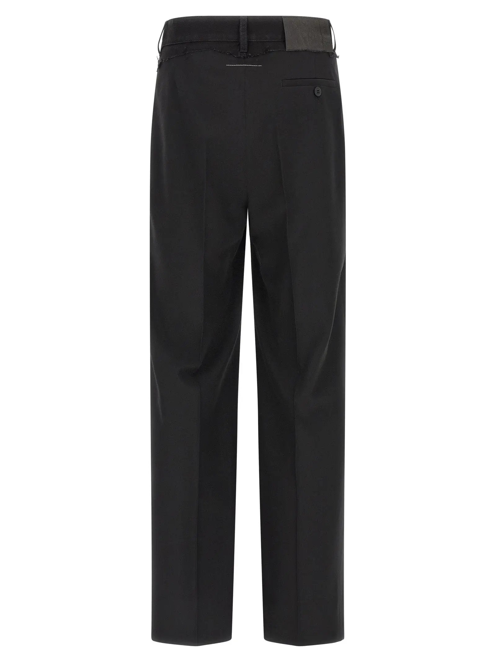 MM6 Maison Margiela Black Polyester Casual Pants