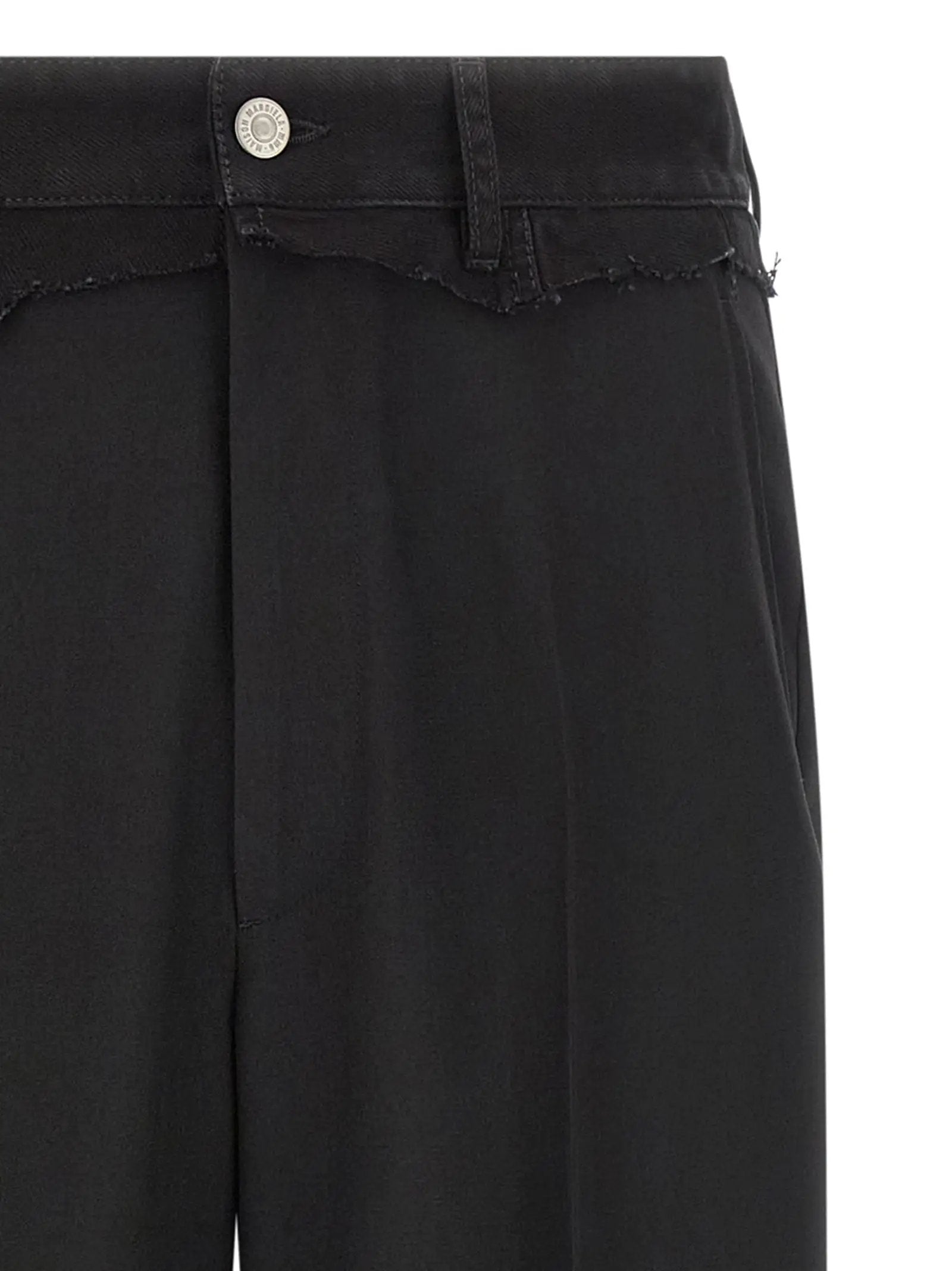 MM6 Maison Margiela Black Polyester Casual Pants