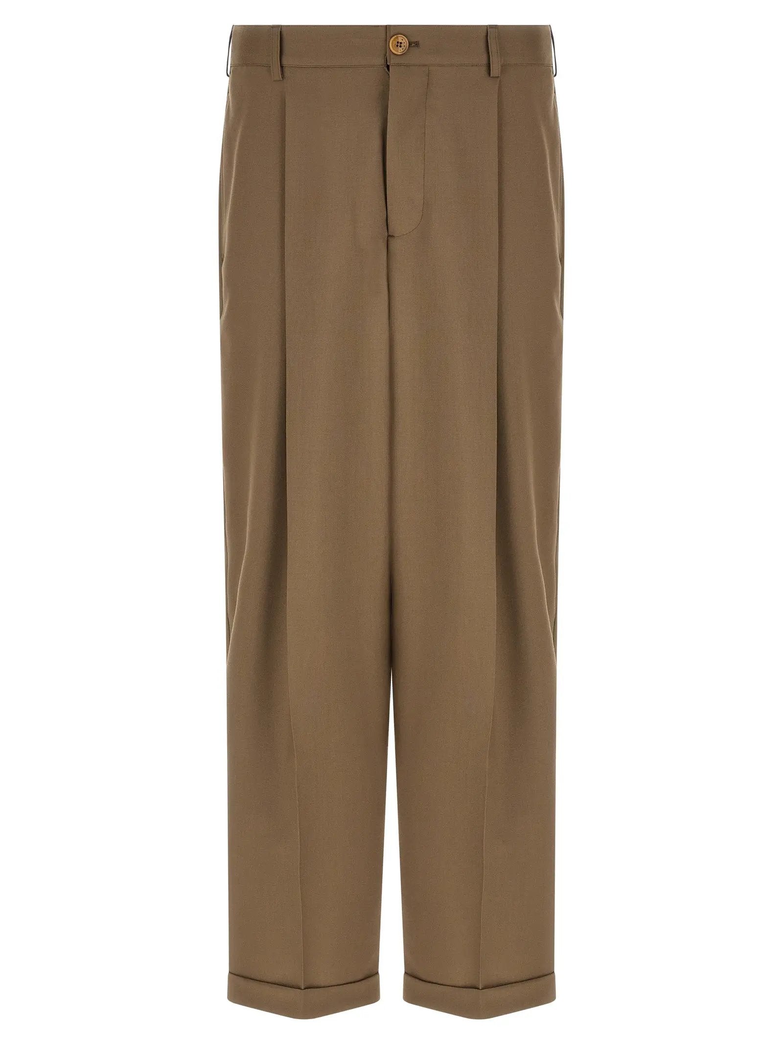 Marni Beige Virgin Wool Casual Pants