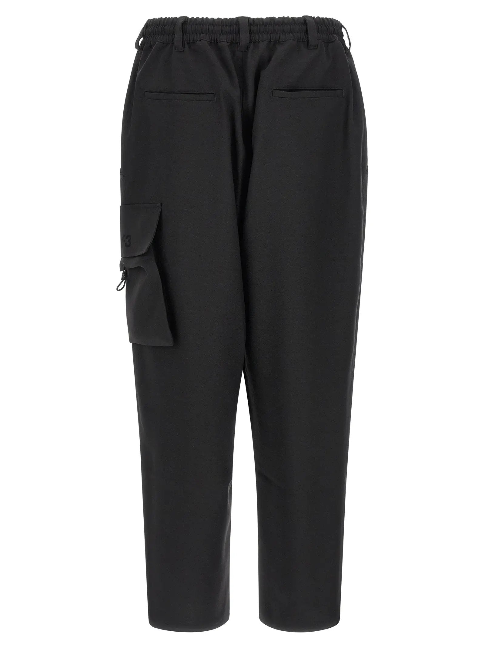 Y-3 Black Polyester Cargo Pants