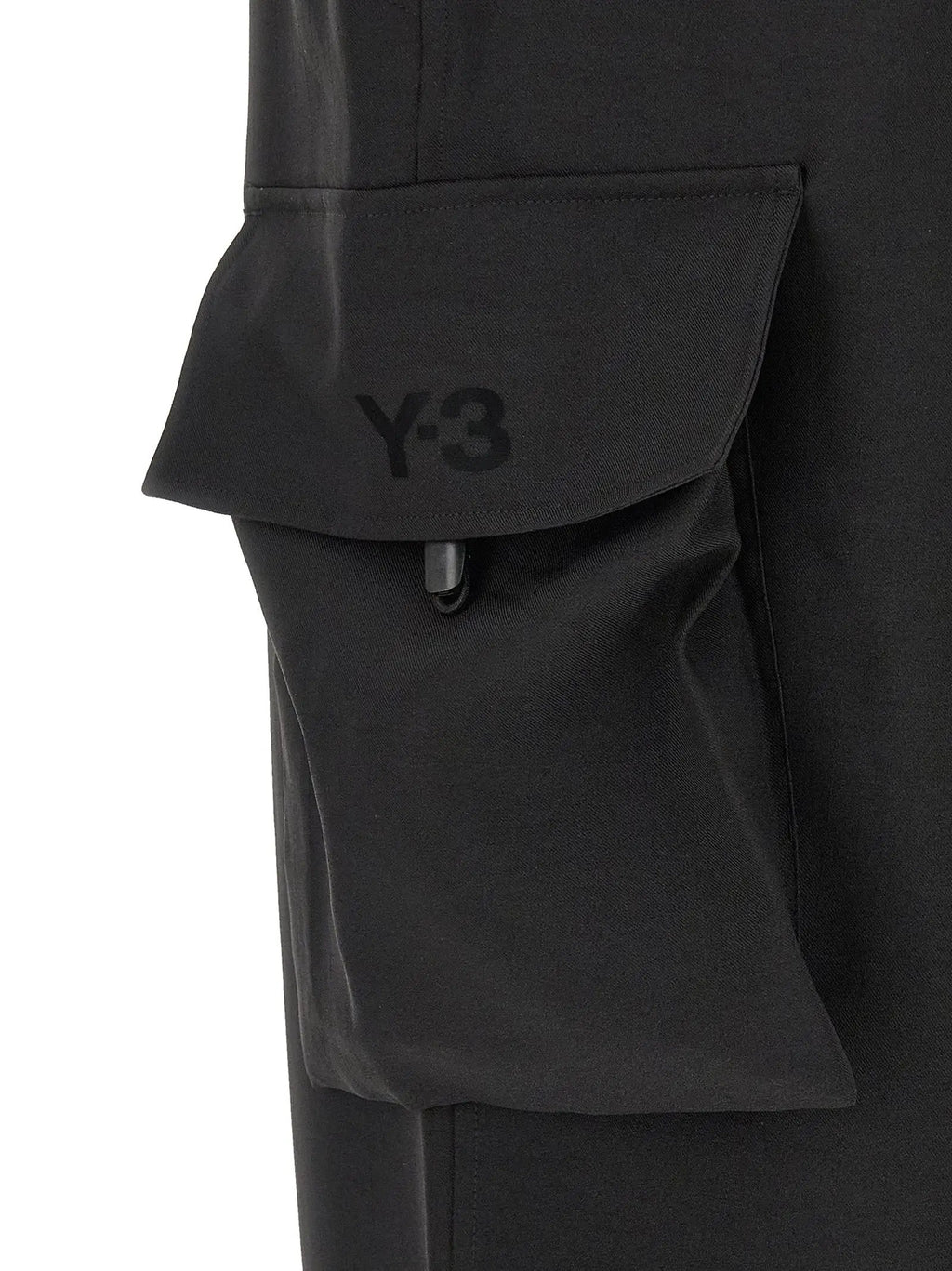 Y-3 Black Polyester Cargo Pants