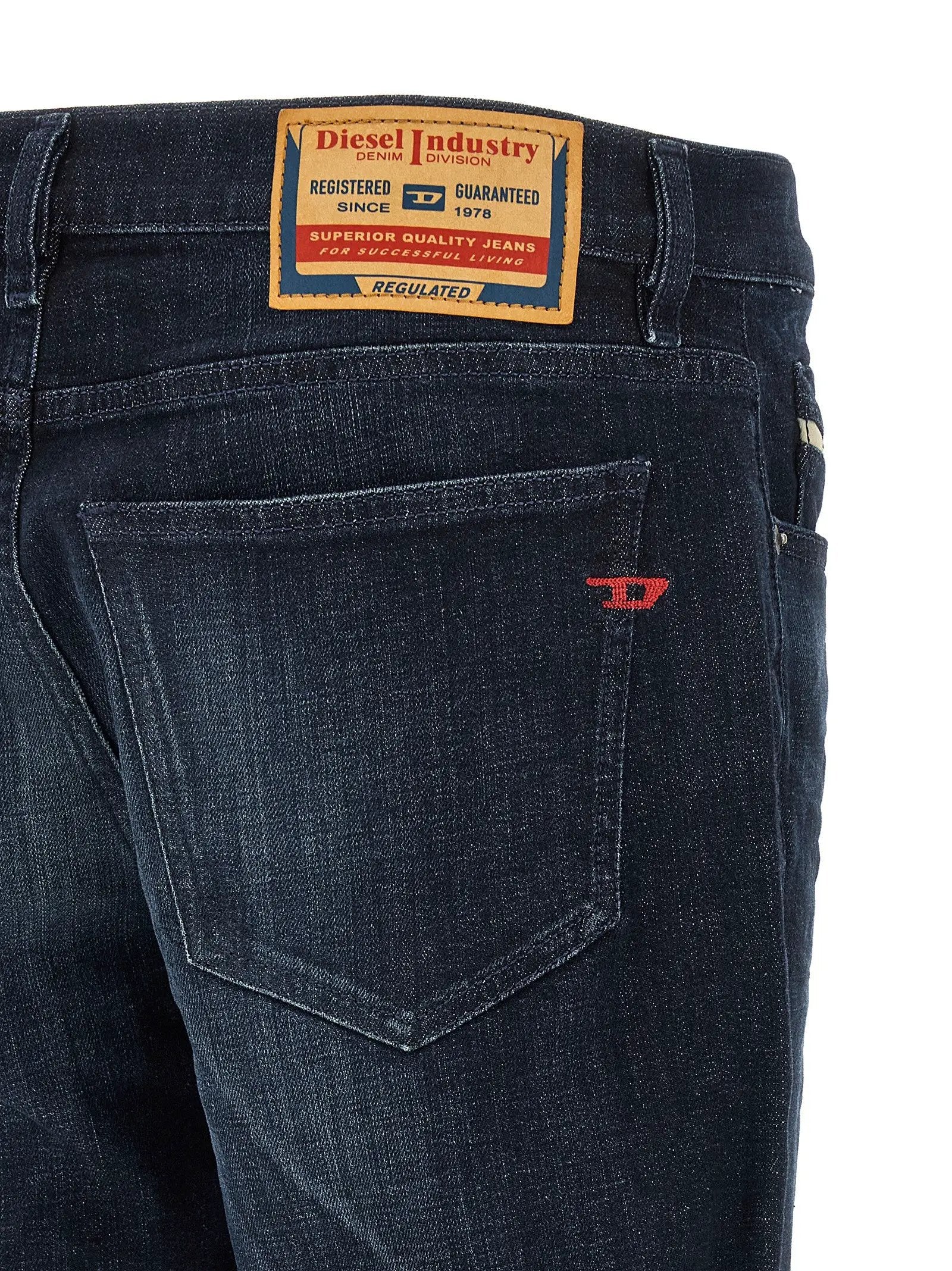 Jean droit en coton bleu Diesel
