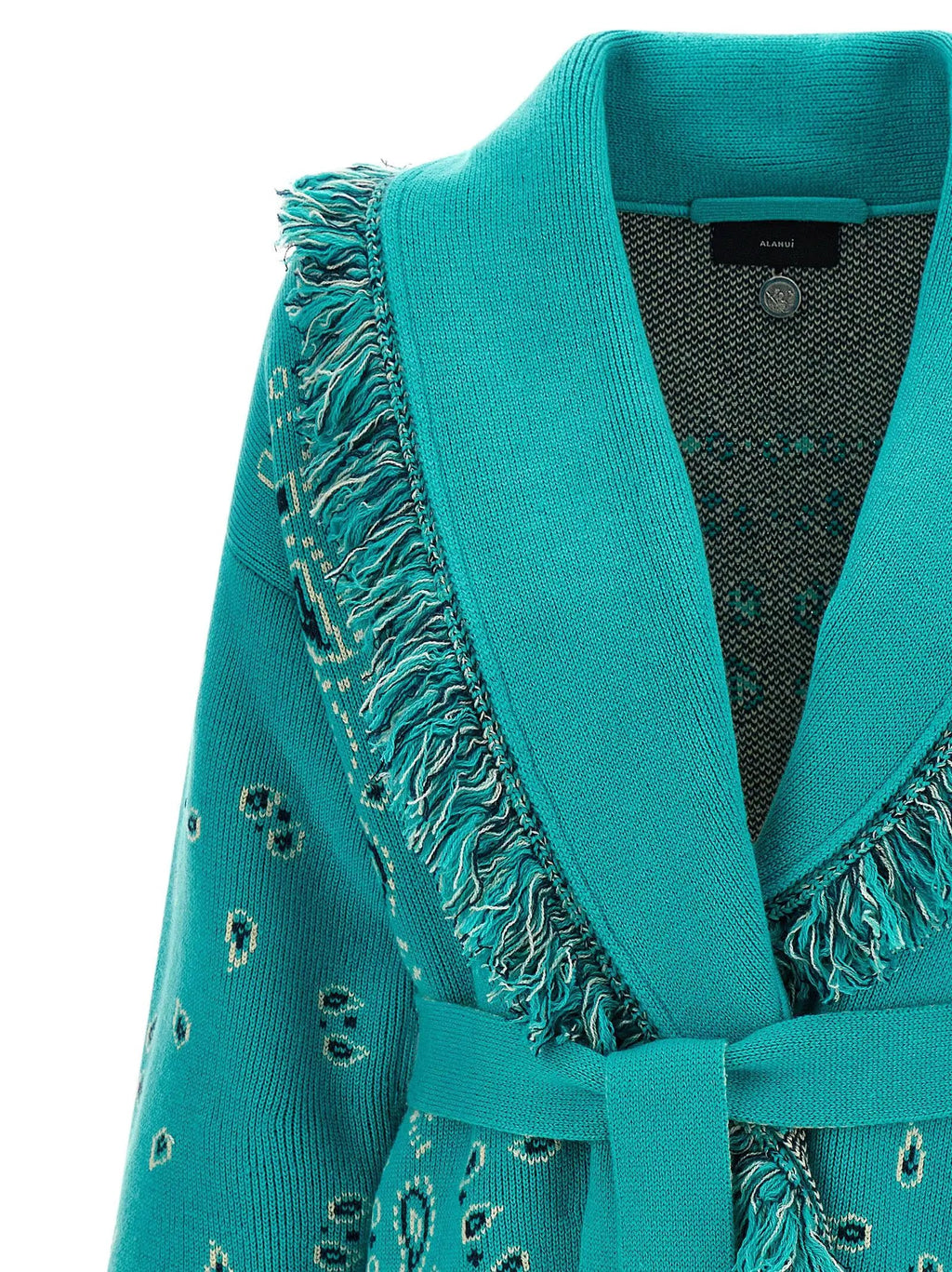 Alanui Blue Cashmere Cardigan
