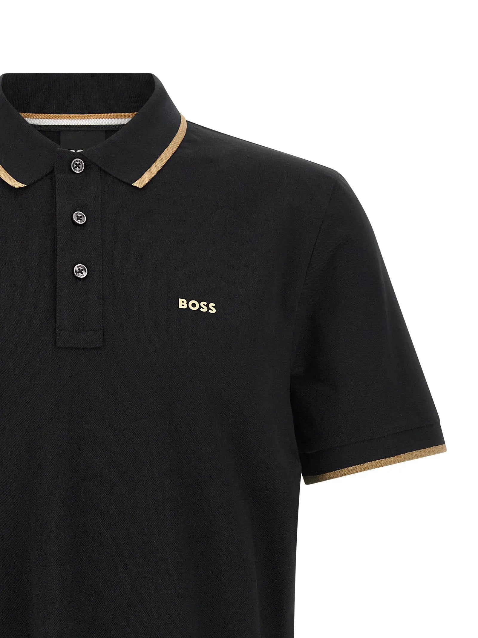 Hugo Boss Black Cotton Polo Shirt