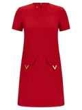 Valentino Garavani Multicolor Virgin Wool Short Dress