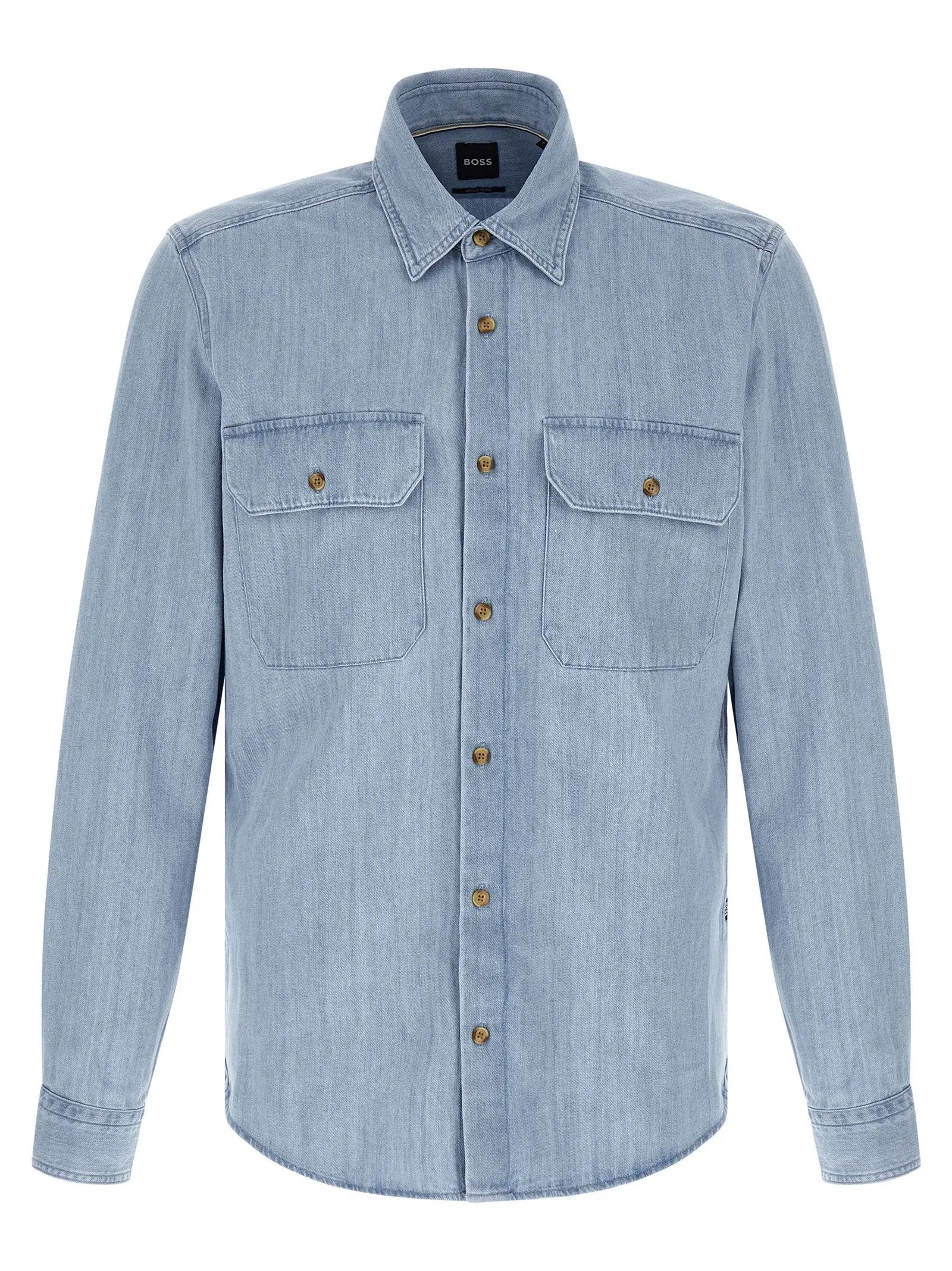 Hugo Boss Blue Cotton Blouse