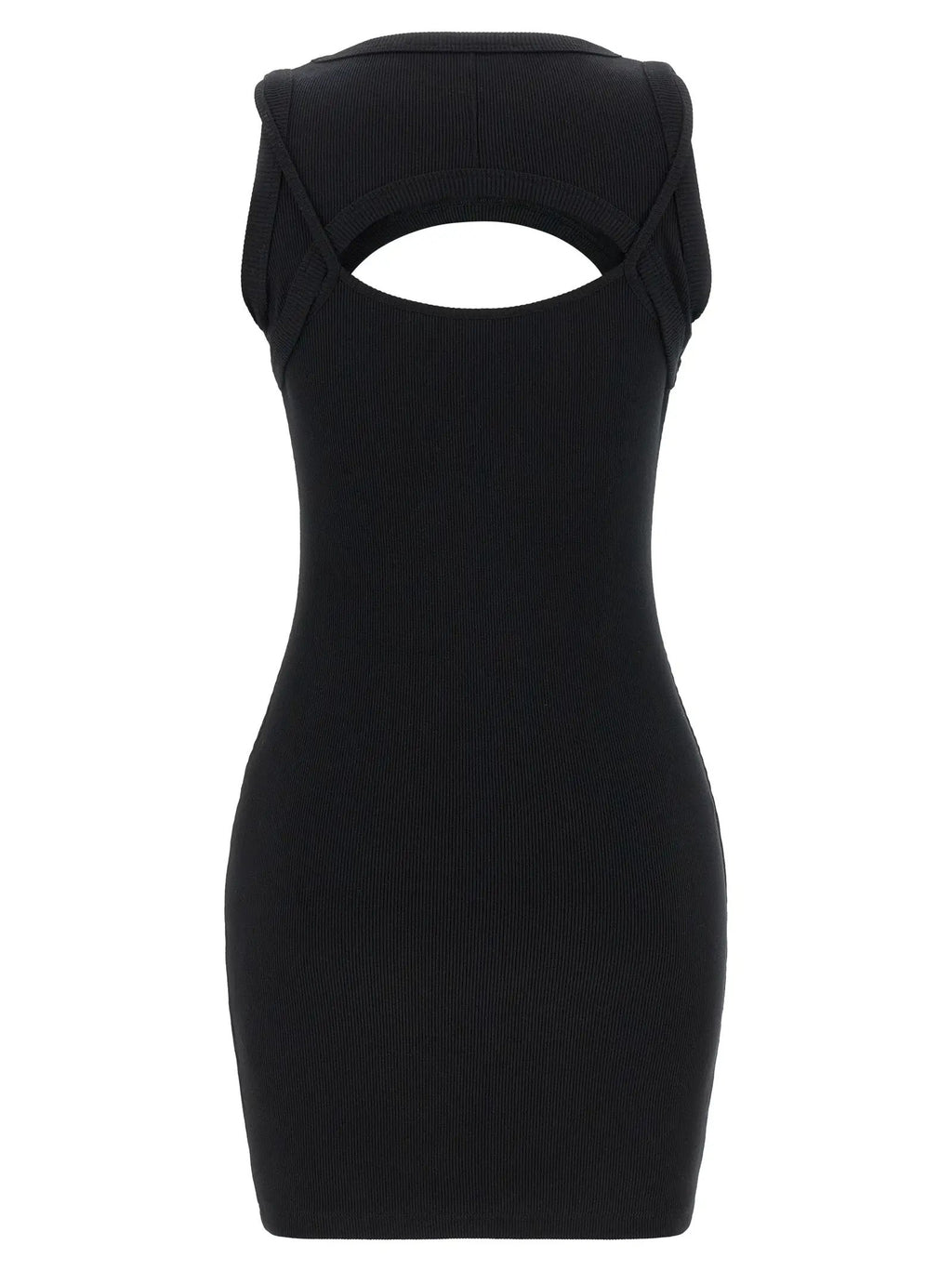 Off-White Bicolor Cotton Short Dress