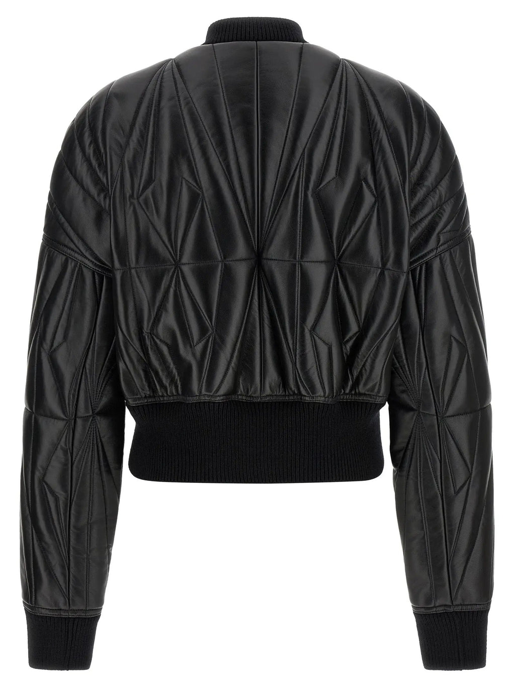 Rick Owens Black Lamb Leather Leather Jacket