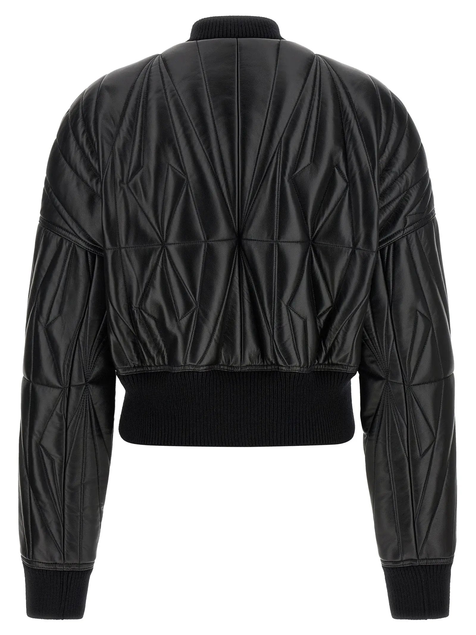 Rick Owens Black Lamb Leather Leather Jacket