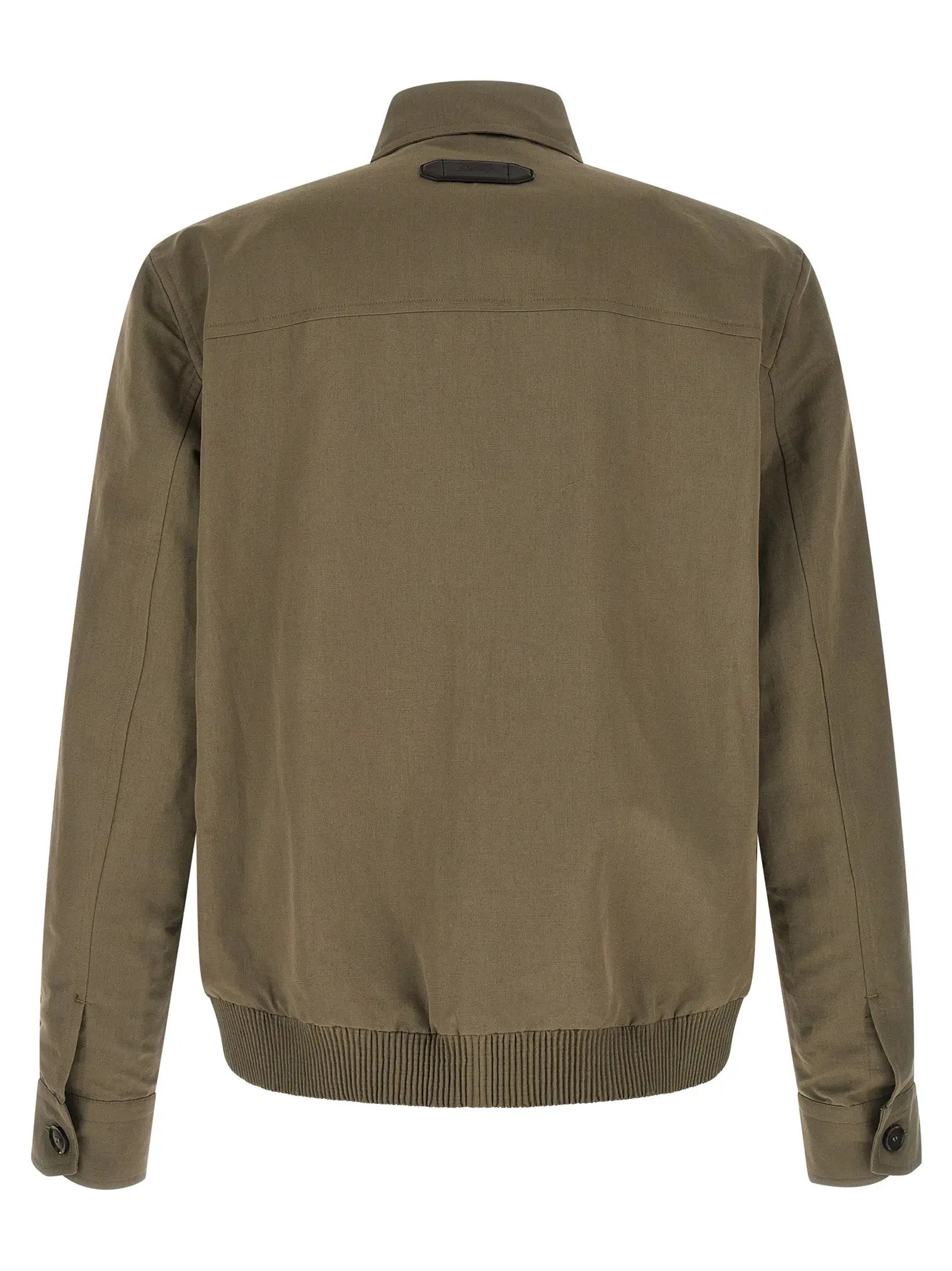 Brioni Bicolor Linen Full-Length Jacket