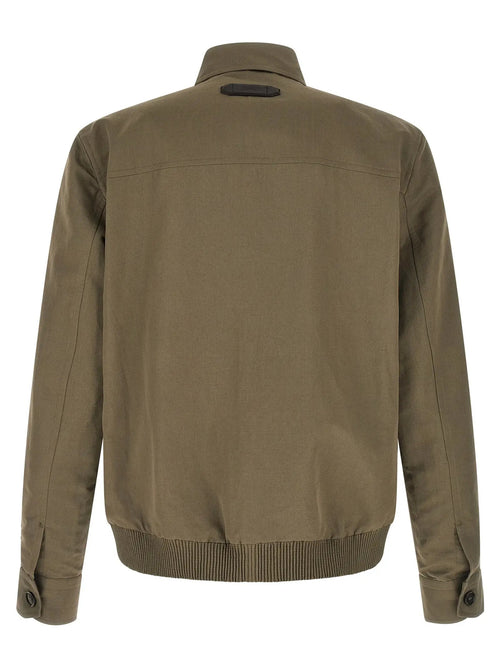Veste longue Brioni bicolore en lin