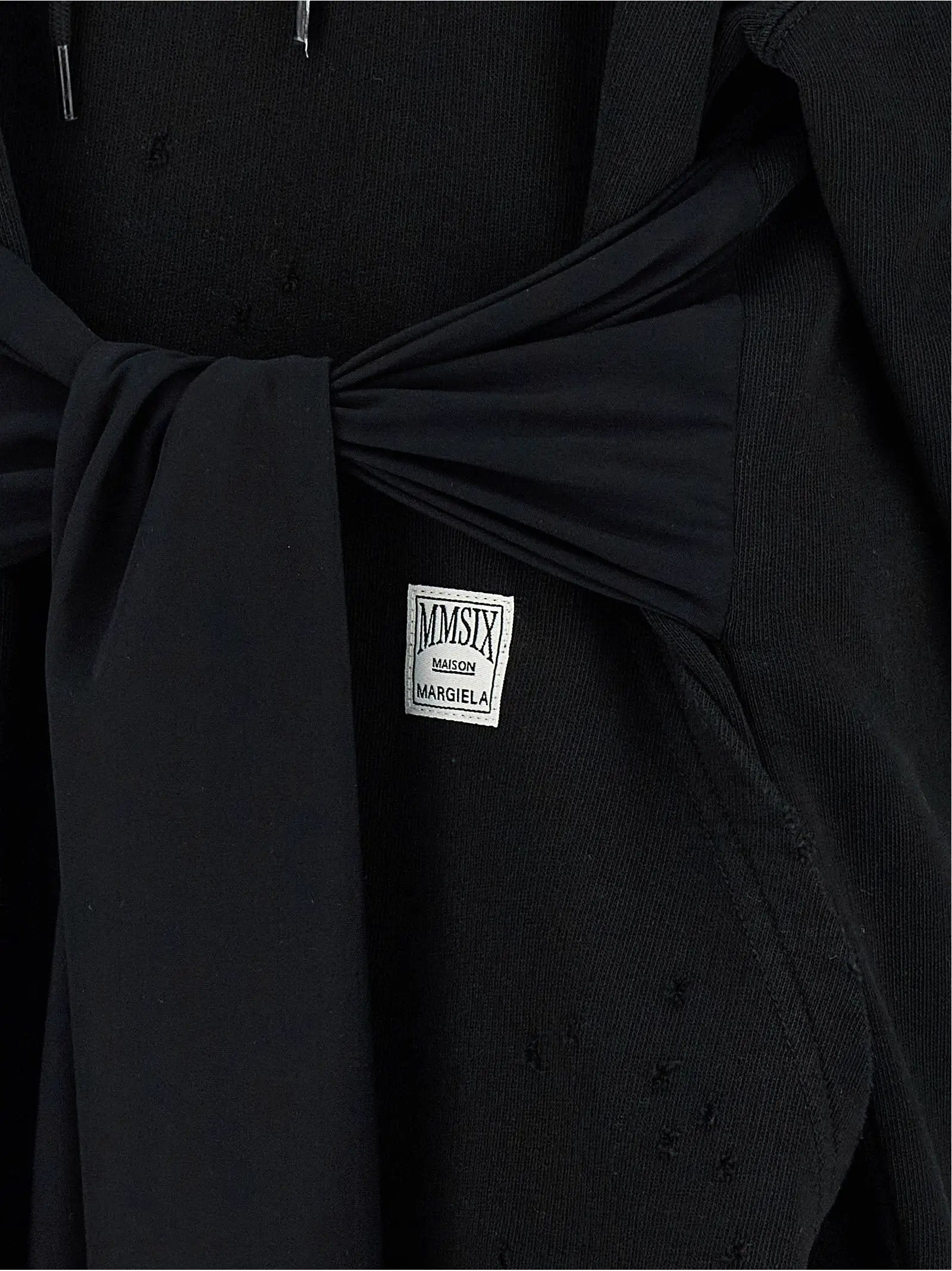 MM6 Maison Margiela Black Cotton Short Dress