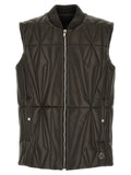 Rick Owens Brown Lamb Leather Sleeveless Jacket