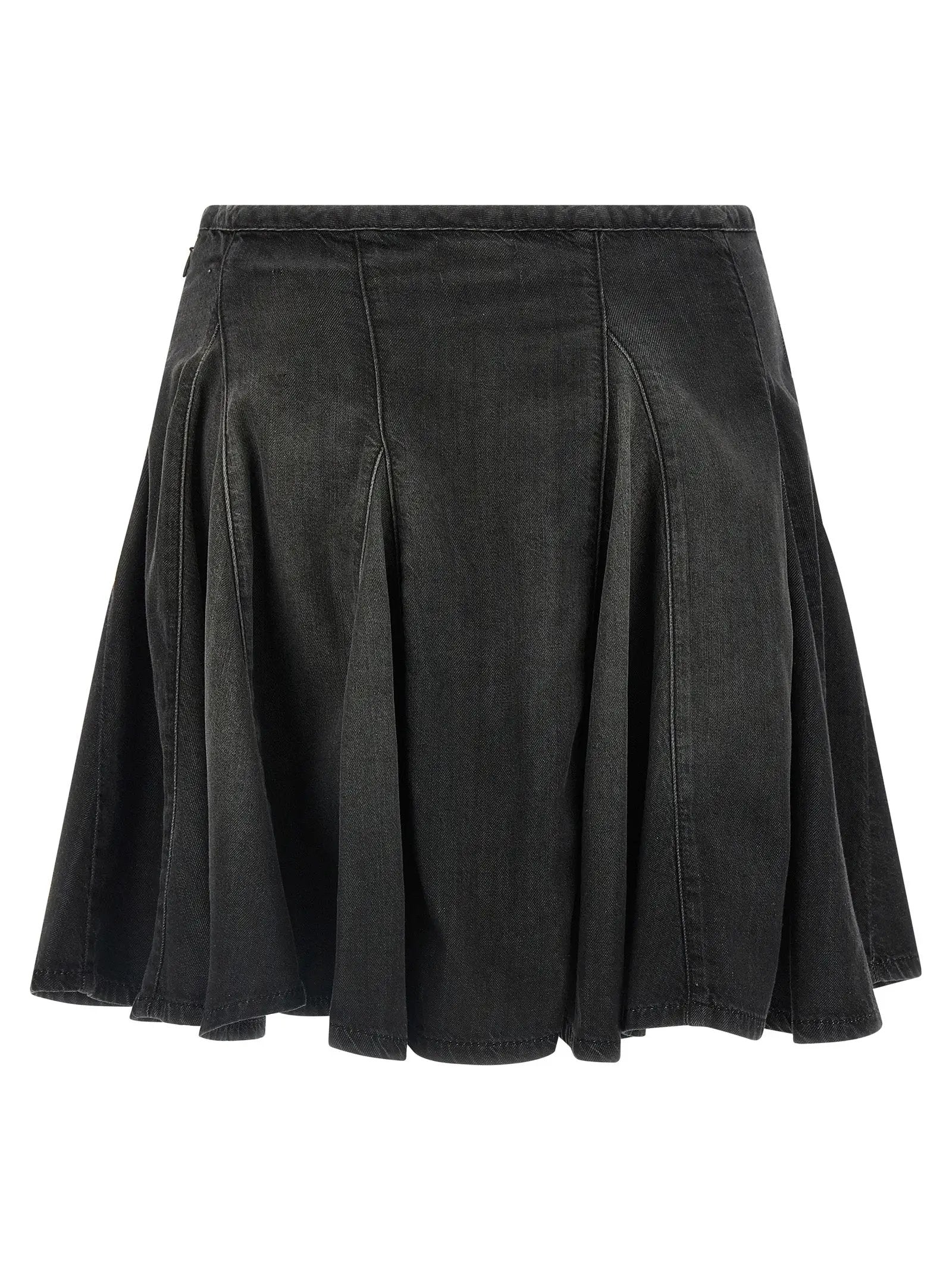 Diesel Black Cotton Long Skirt