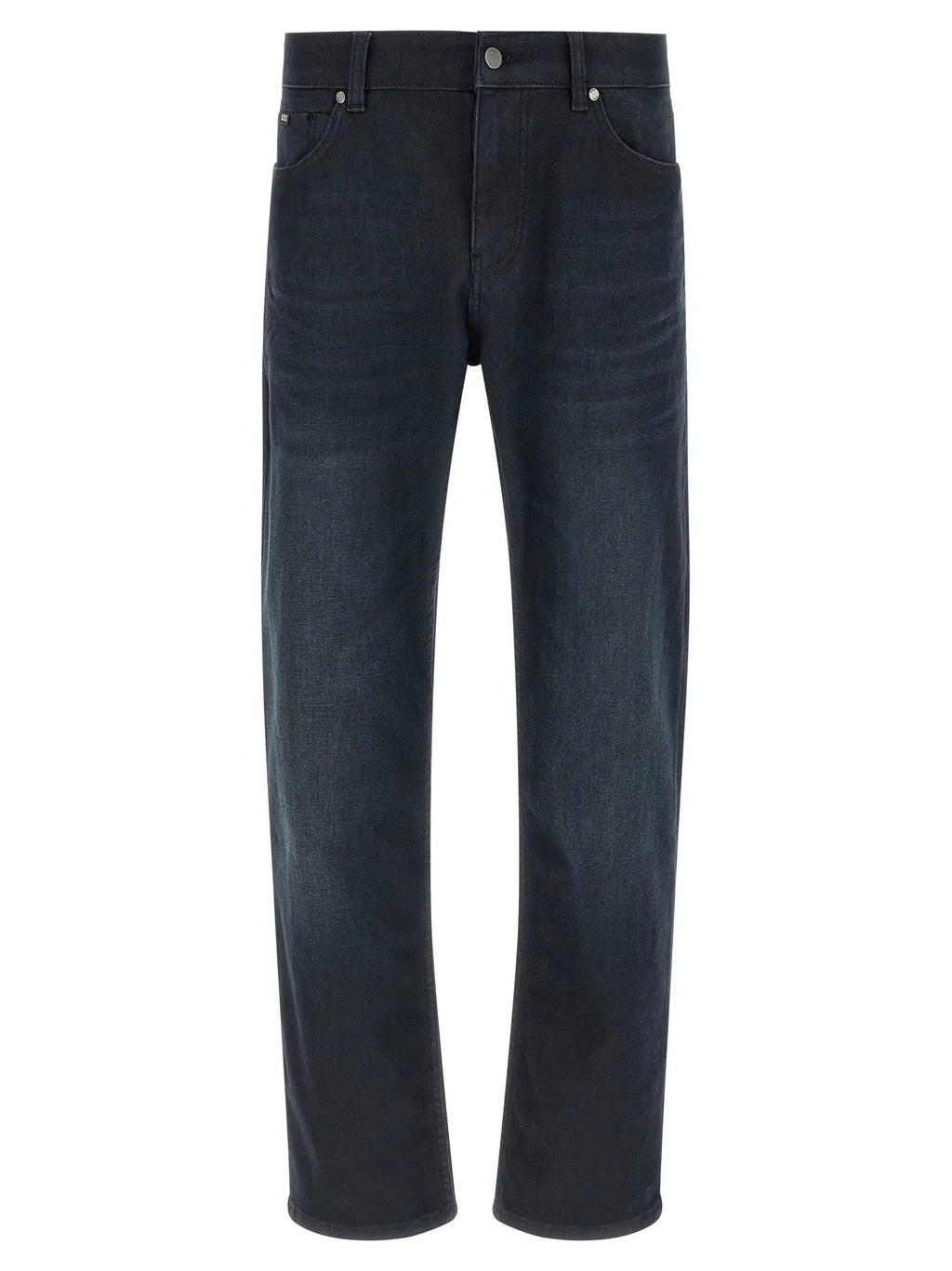 Hugo Boss Blue Cotton Straight-Leg Jeans