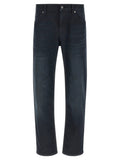 Hugo Boss Blue Cotton Straight-Leg Jeans